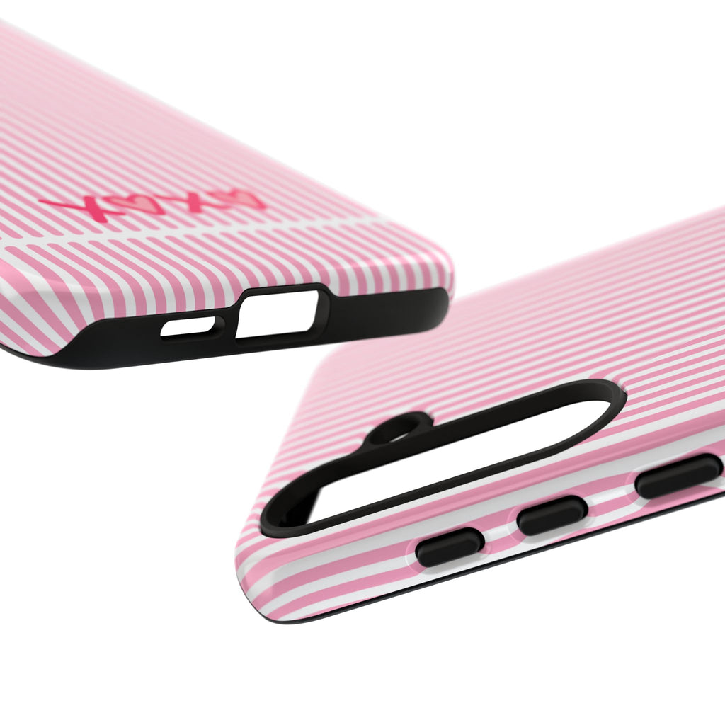 Galentines Day Pink Striped Lines phone case, Pink Stripe Iphone case | Tough Cases - Iphone, Samsung and Pixel Mobile cases