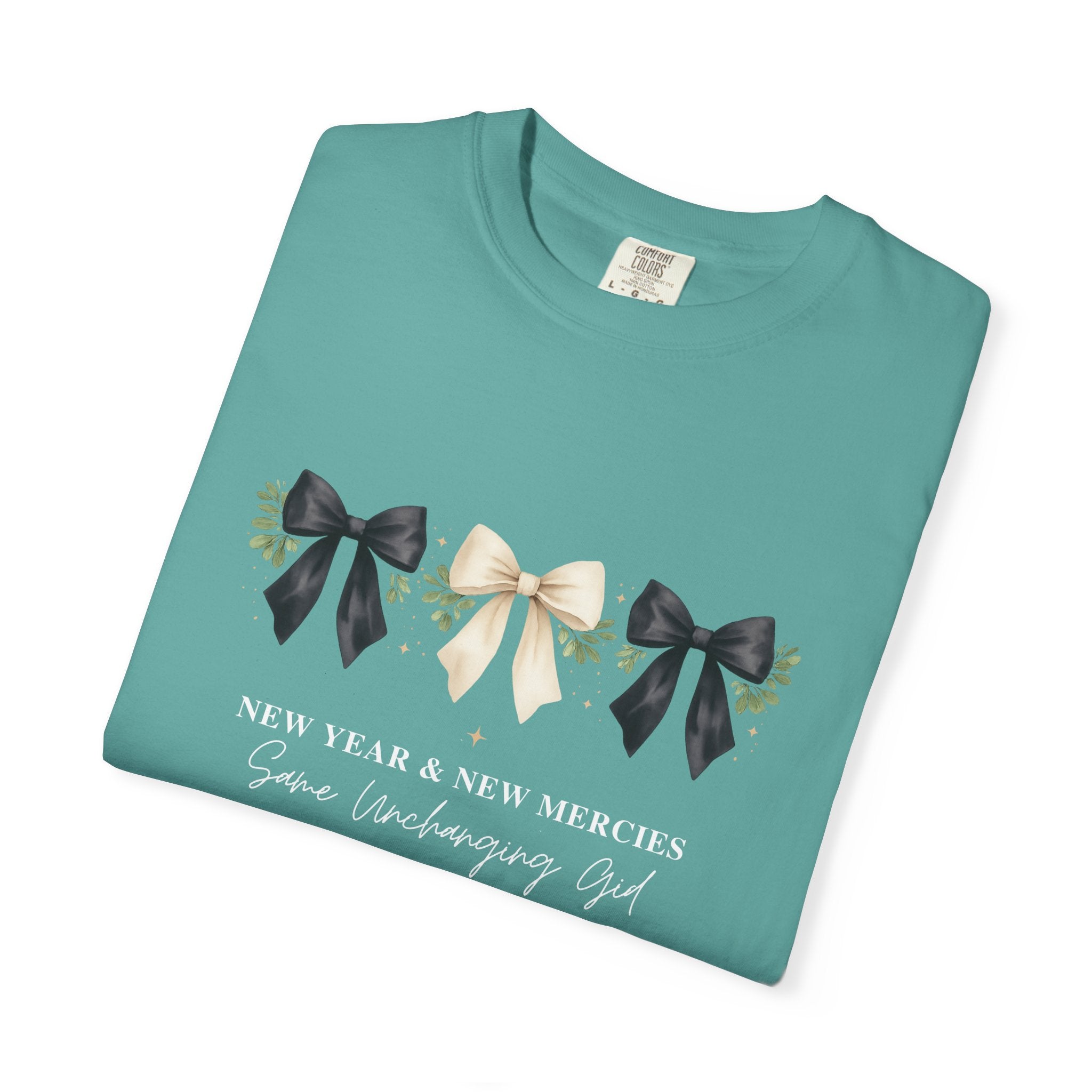 New Year & New Mercies Shirt, Same Unchanging God, Family Matching Comfort Colors 1717 Tee, Christian New Year Gift, Unisex Adult Youth