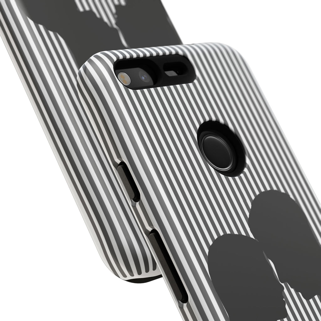 Silhouette Couple Phone Case | Galentines Day Striped Black and white phone case, Stripe Iphone case - Iphone, Samsung and Pixel Mobile case