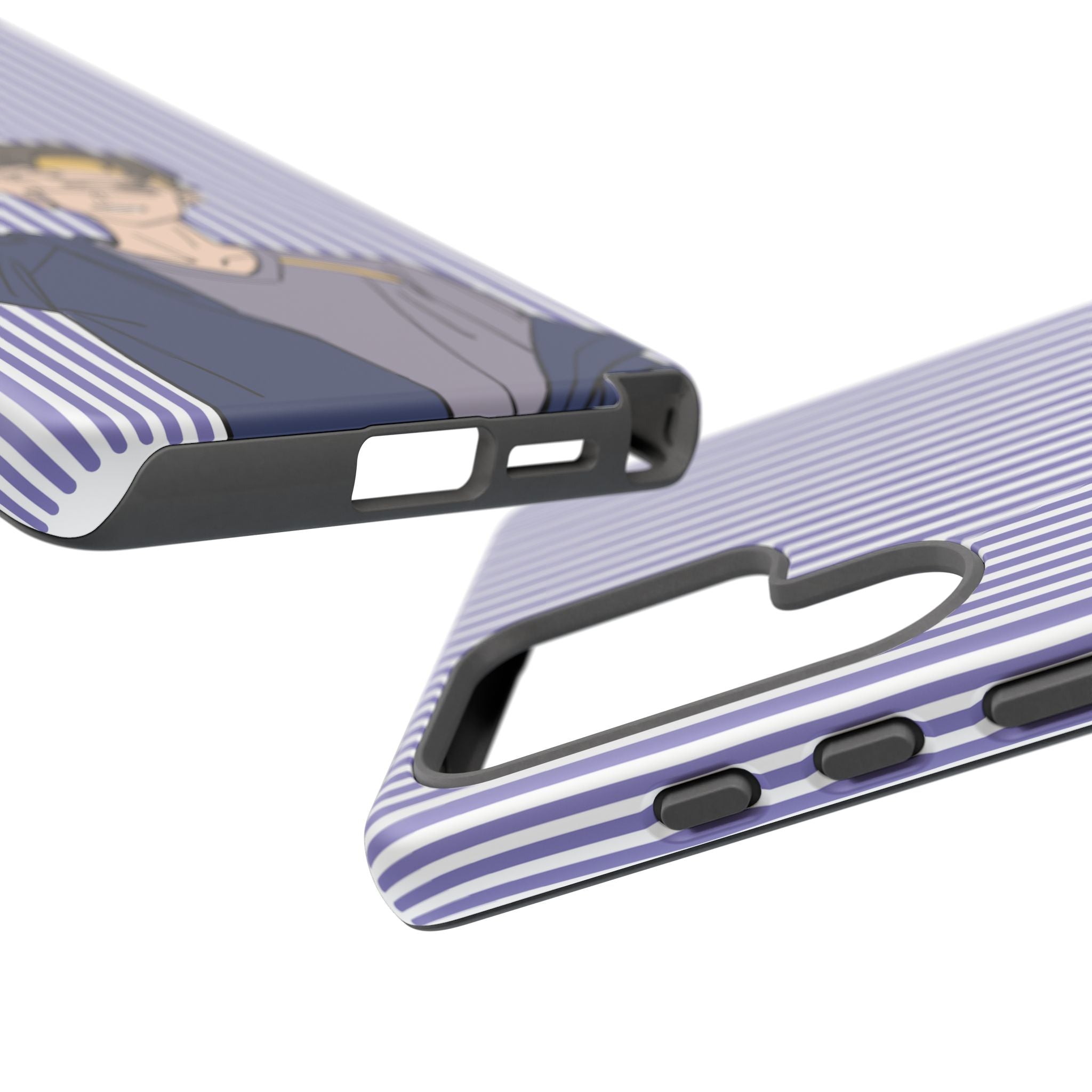 Casual Anime Guy Phone Case | Valentines Day Striped Lines phone case, Purple Stripe Iphone case - Iphone, Samsung and Pixel Mobile cases