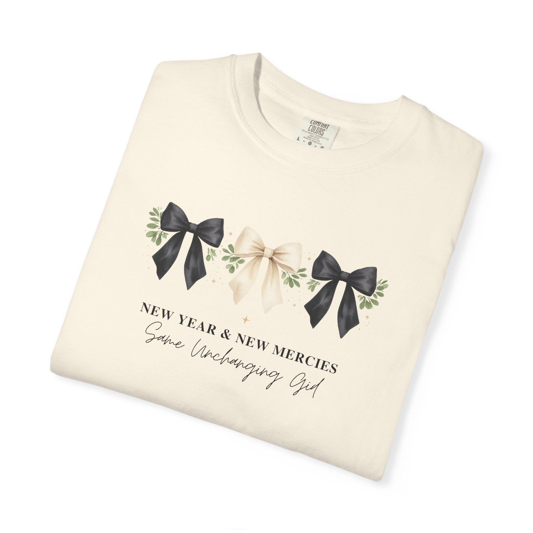 New Year & New Mercies Shirt, Same Unchanging God, Family Matching Comfort Colors 1717 Tee, Christian New Year Gift, Unisex Adult Youth