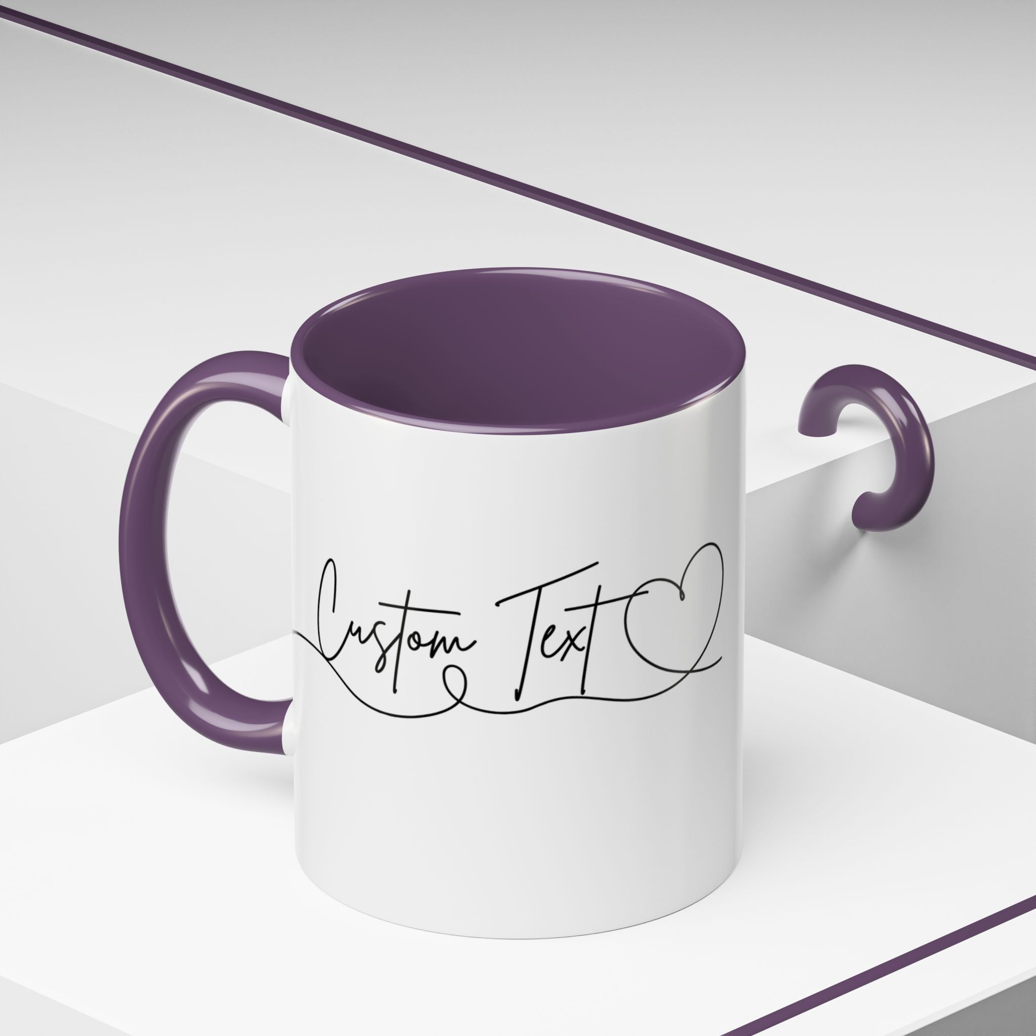 Personalized Name Mug, Custom Name Coffee Mug, Heart Name Mug, 11oz 15oz Ceramic Cup, Birthday Gift for Her Him