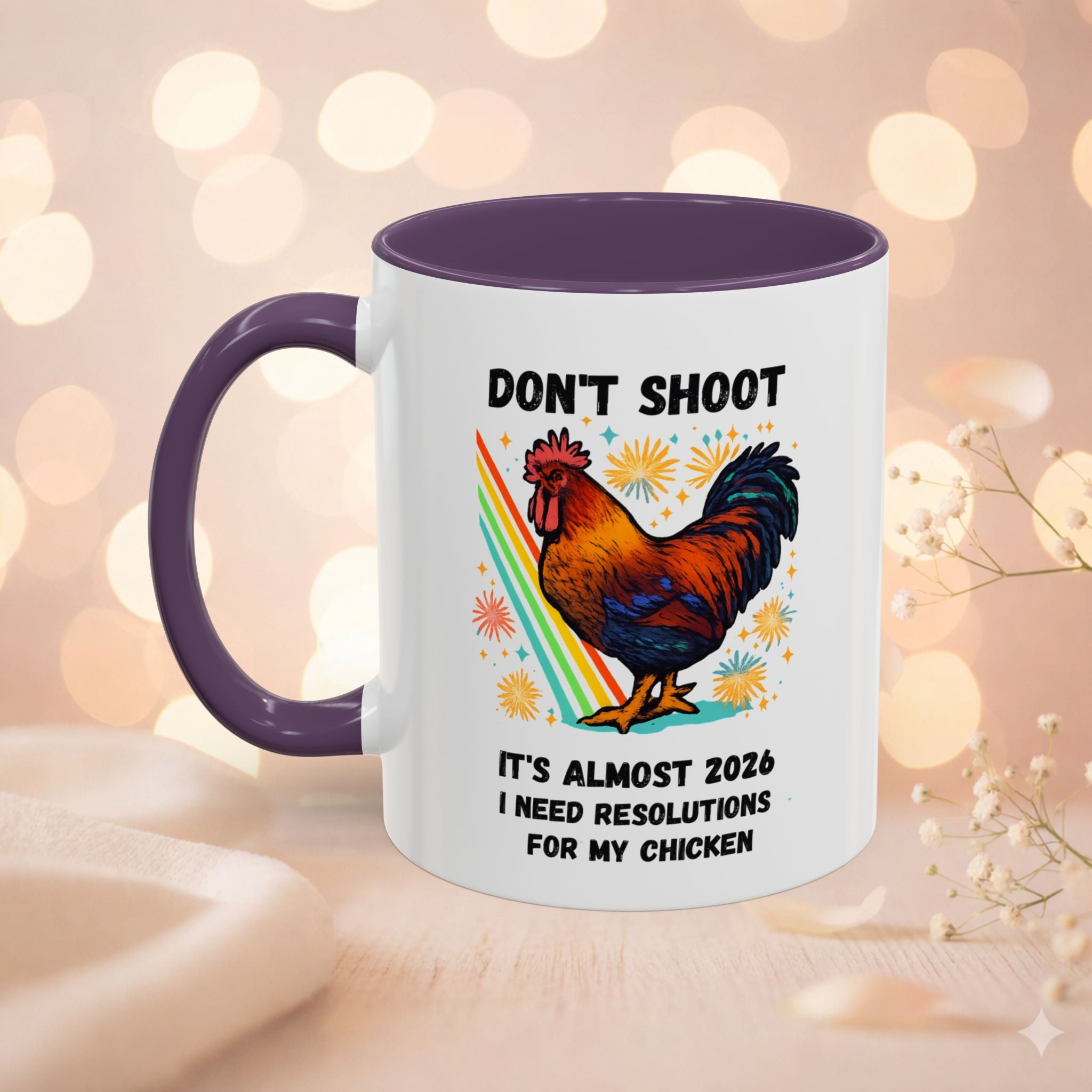 Dont Shoot 2026 Resolutions Mug, Funny Rooster Gamer Mug, Arc Raiders Inspired 11/15oz Coffee Mug, Gift for Brother