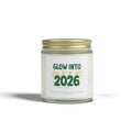 Glow Into 2026 Candle, Happy New Year Scented Soy Candle 4oz 9oz, Hand Poured Jar Candle, NYE Gift