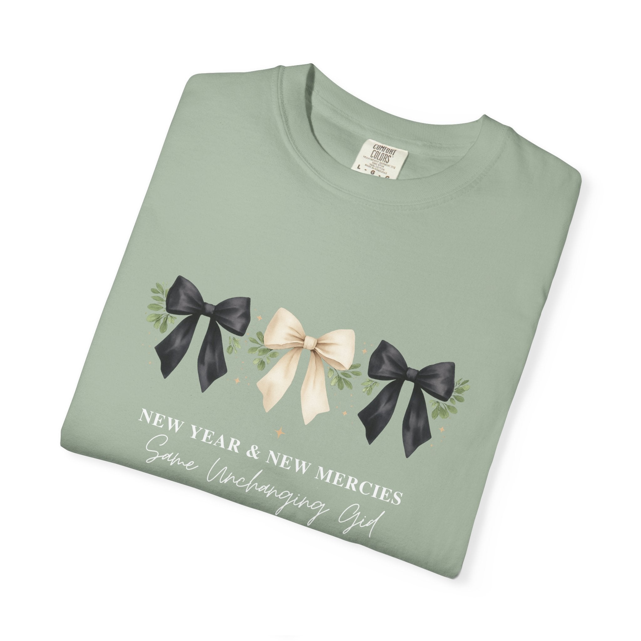 New Year & New Mercies Shirt, Same Unchanging God, Family Matching Comfort Colors 1717 Tee, Christian New Year Gift, Unisex Adult Youth