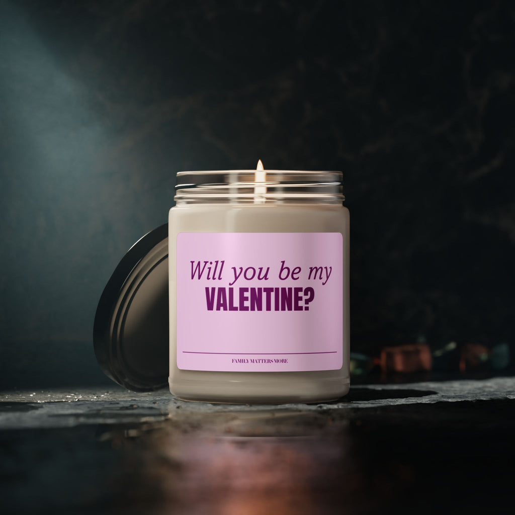 Will You Be My Valentine? | Valentines Day Gift Ideas | Handmade Valentine's Day Gift for Him or Her Candles - 9ox Scented Candle
