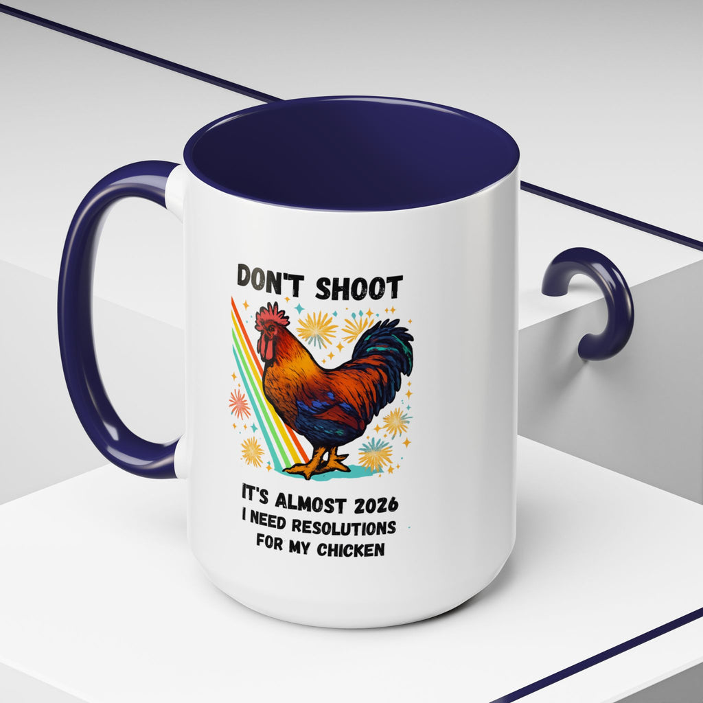 Dont Shoot 2026 Resolutions Mug, Funny Rooster Gamer Mug, Arc Raiders Inspired 11/15oz Coffee Mug, Gift for Brother