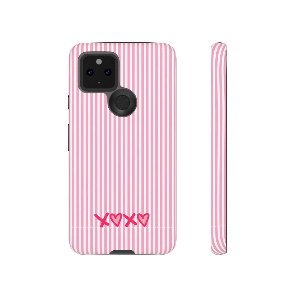 Galentines Day Pink Striped Lines phone case, Pink Stripe Iphone case | Tough Cases - Iphone, Samsung and Pixel Mobile cases