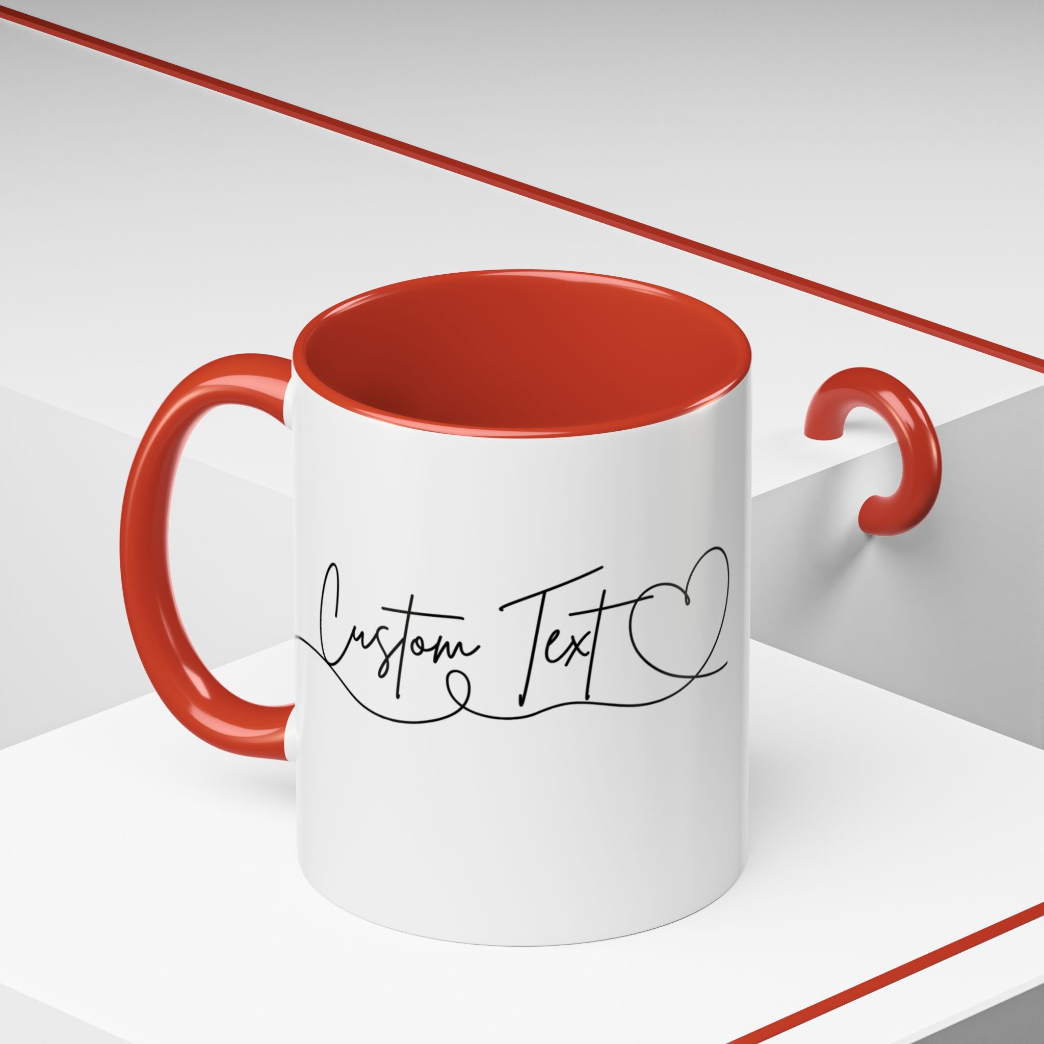 Personalized Name Mug, Custom Name Coffee Mug, Heart Name Mug, 11oz 15oz Ceramic Cup, Birthday Gift for Her Him