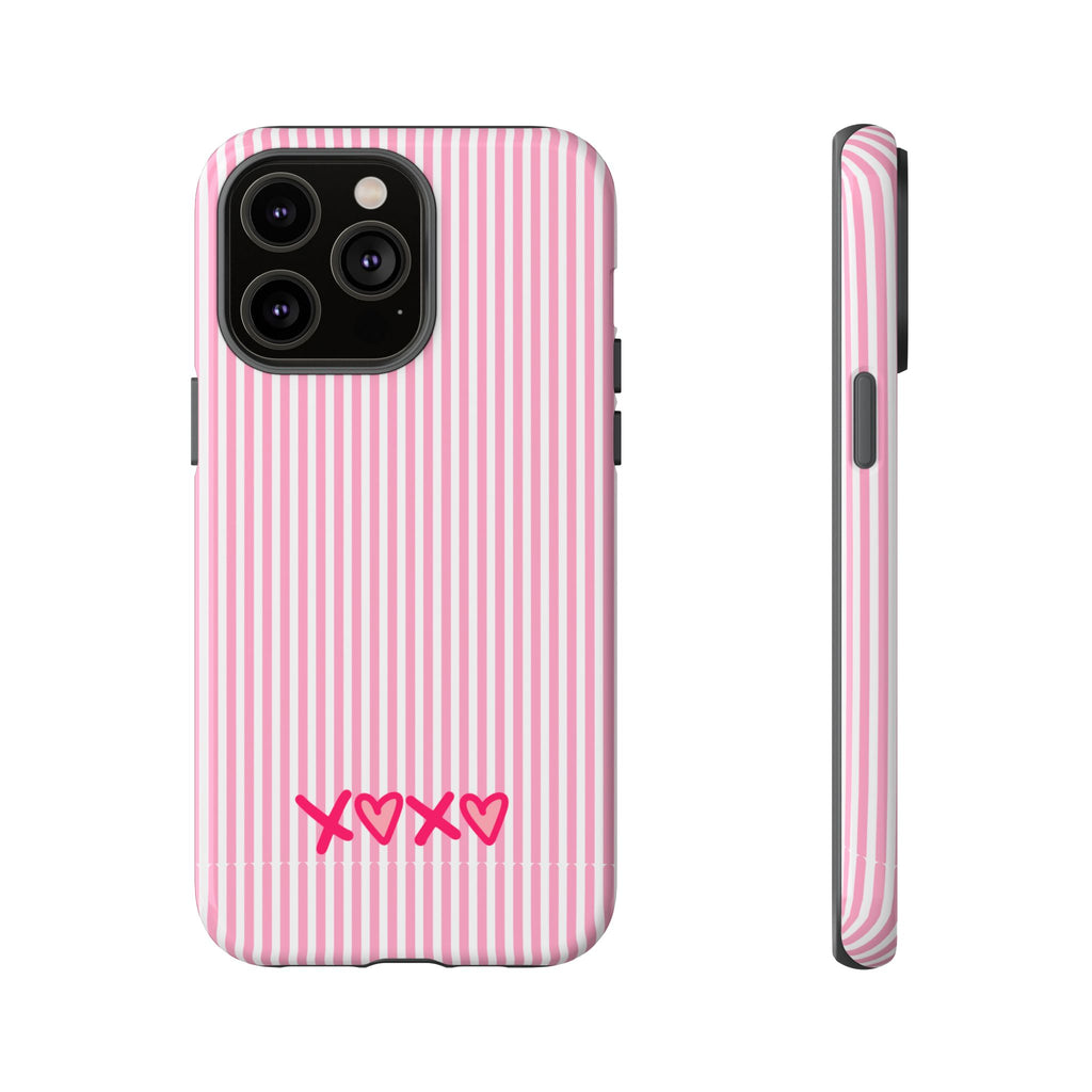 Galentines Day Pink Striped Lines phone case, Pink Stripe Iphone case | Tough Cases - Iphone, Samsung and Pixel Mobile cases