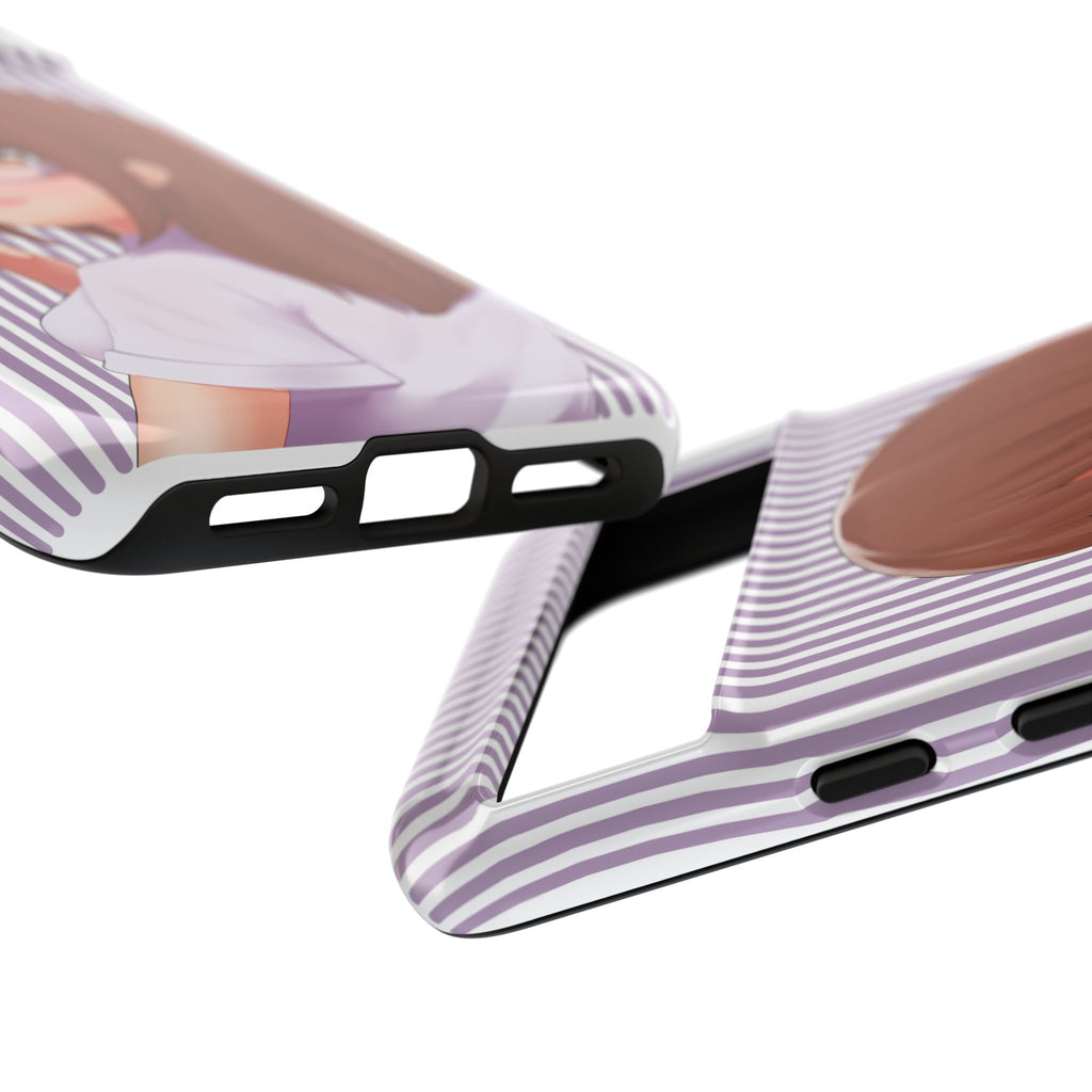 Galentines Day Striped lines mobile case, Glasses Anime Girl Stripe Iphone case | Tough Cases - Iphone, Samsung and Pixel Mobile cases