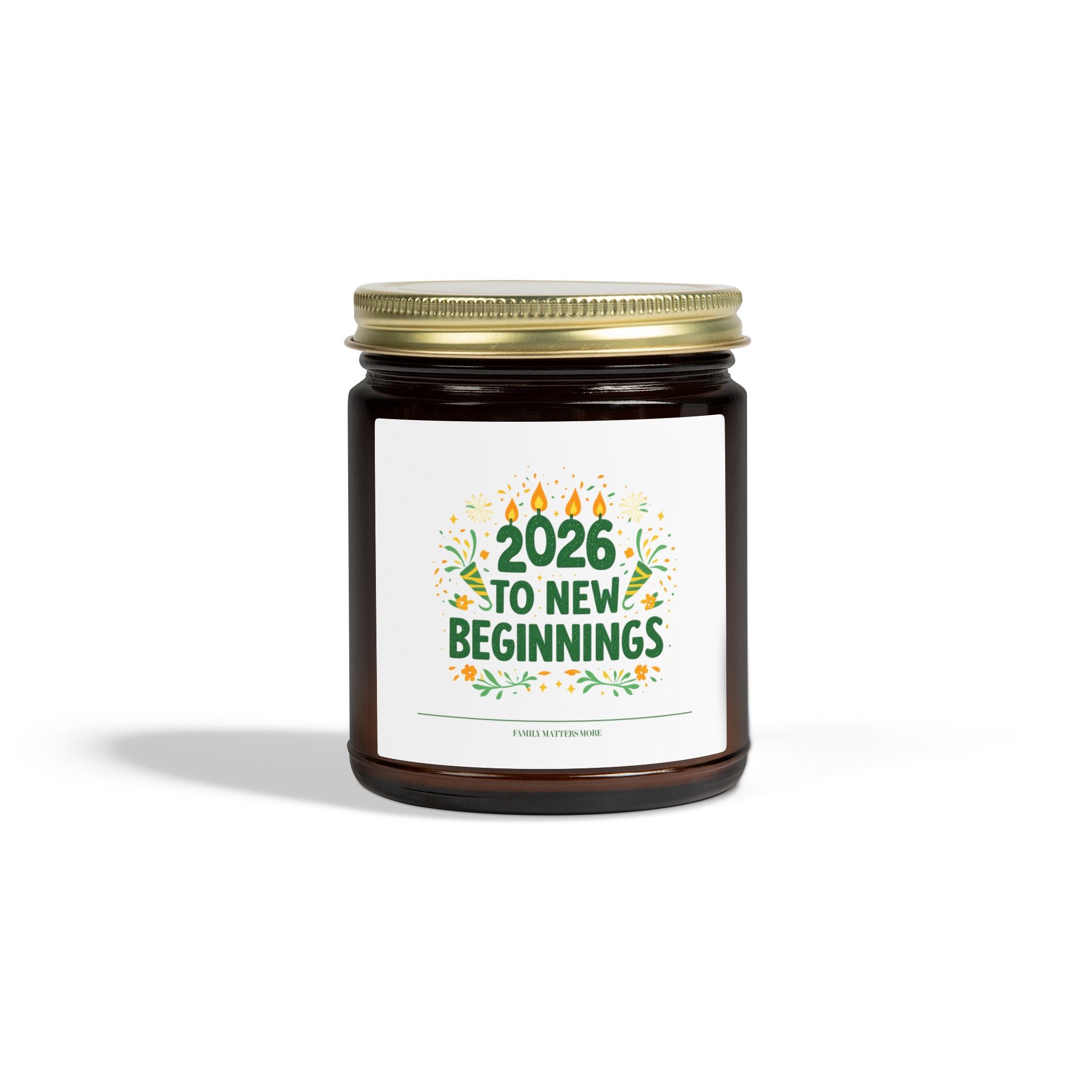 2026 To New Beginnings Candle, Happy New Year Scented Soy Candle 4oz 9oz, Hand Poured Jar, NYE Gift