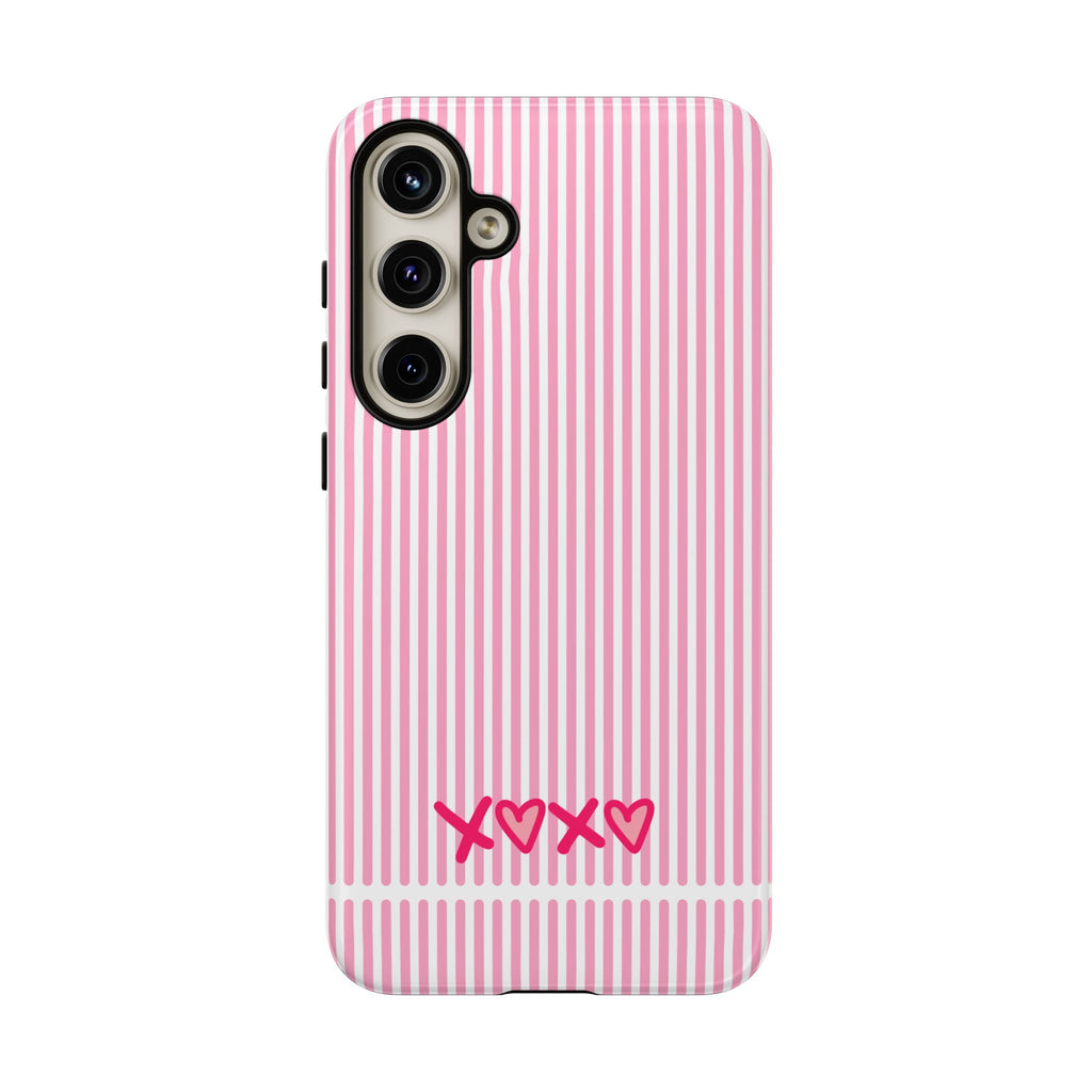 Galentines Day Pink Striped Lines phone case, Pink Stripe Iphone case | Tough Cases - Iphone, Samsung and Pixel Mobile cases
