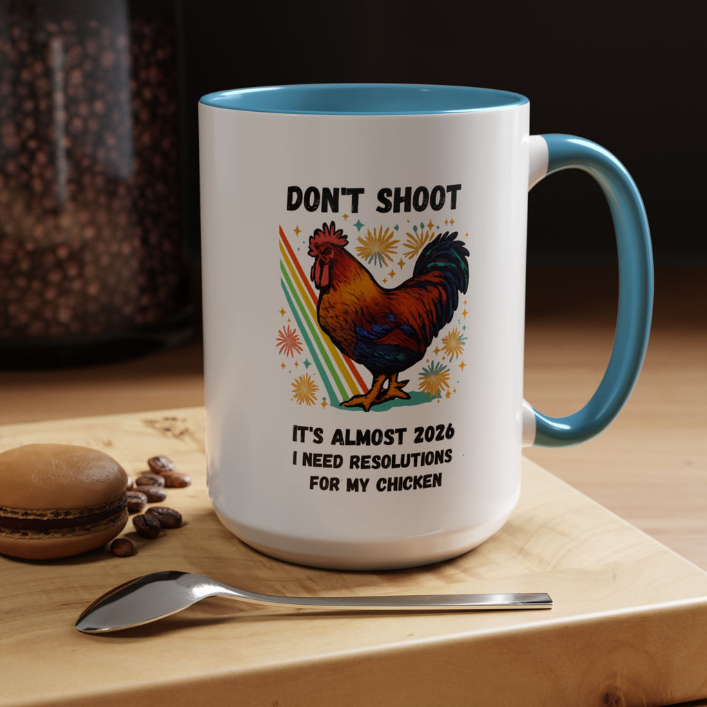 Dont Shoot 2026 Resolutions Mug, Funny Rooster Gamer Mug, Arc Raiders Inspired 11/15oz Coffee Mug, Gift for Brother