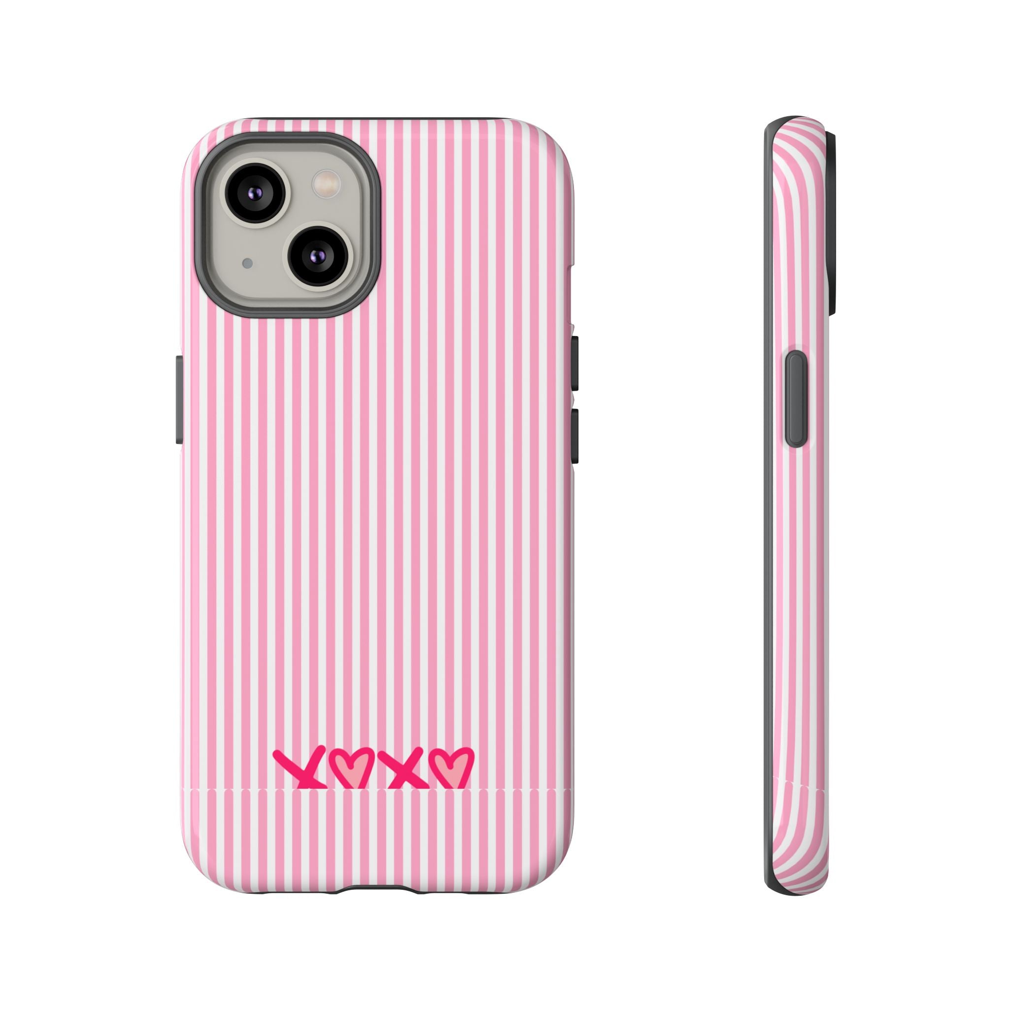 Galentines Day Pink Striped Lines phone case, Pink Stripe Iphone case | Tough Cases - Iphone, Samsung and Pixel Mobile cases
