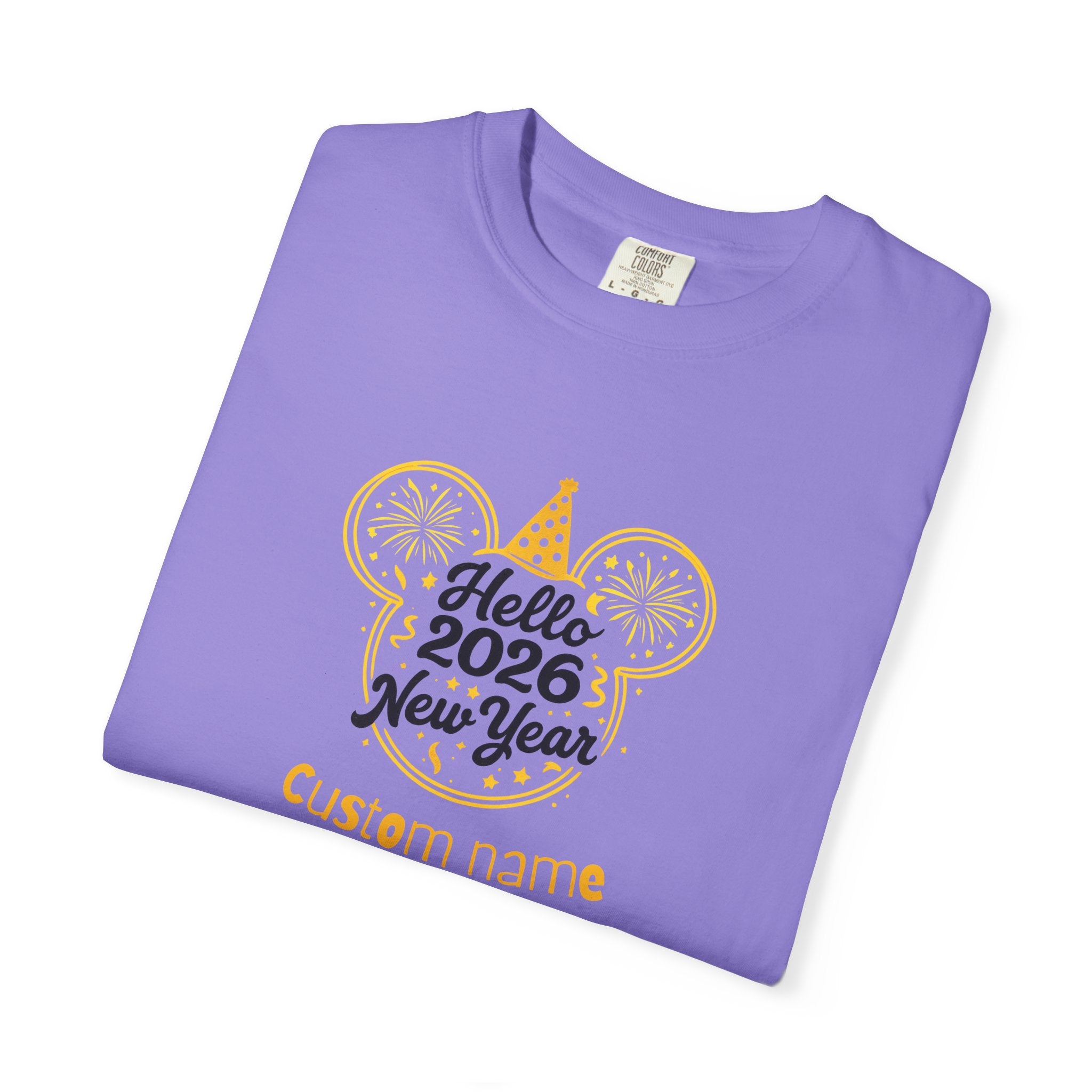 Hello 2026 Mouse Ears Family Shirts, Personalized New Year Matching Tees, Custom Mommy Daddy Sister Brother Baby, Unisex Adult Youth Toddler