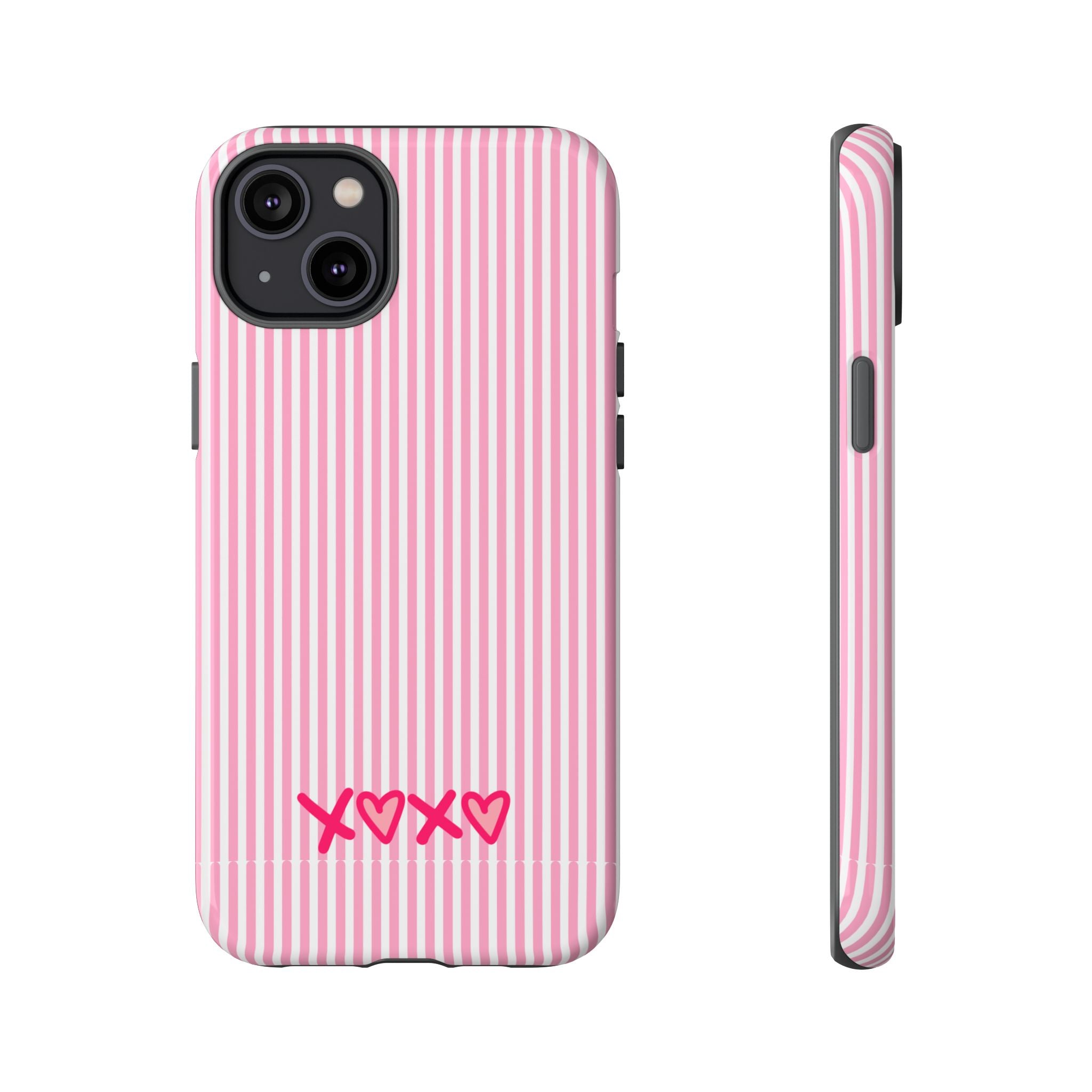 Galentines Day Pink Striped Lines phone case, Pink Stripe Iphone case | Tough Cases - Iphone, Samsung and Pixel Mobile cases