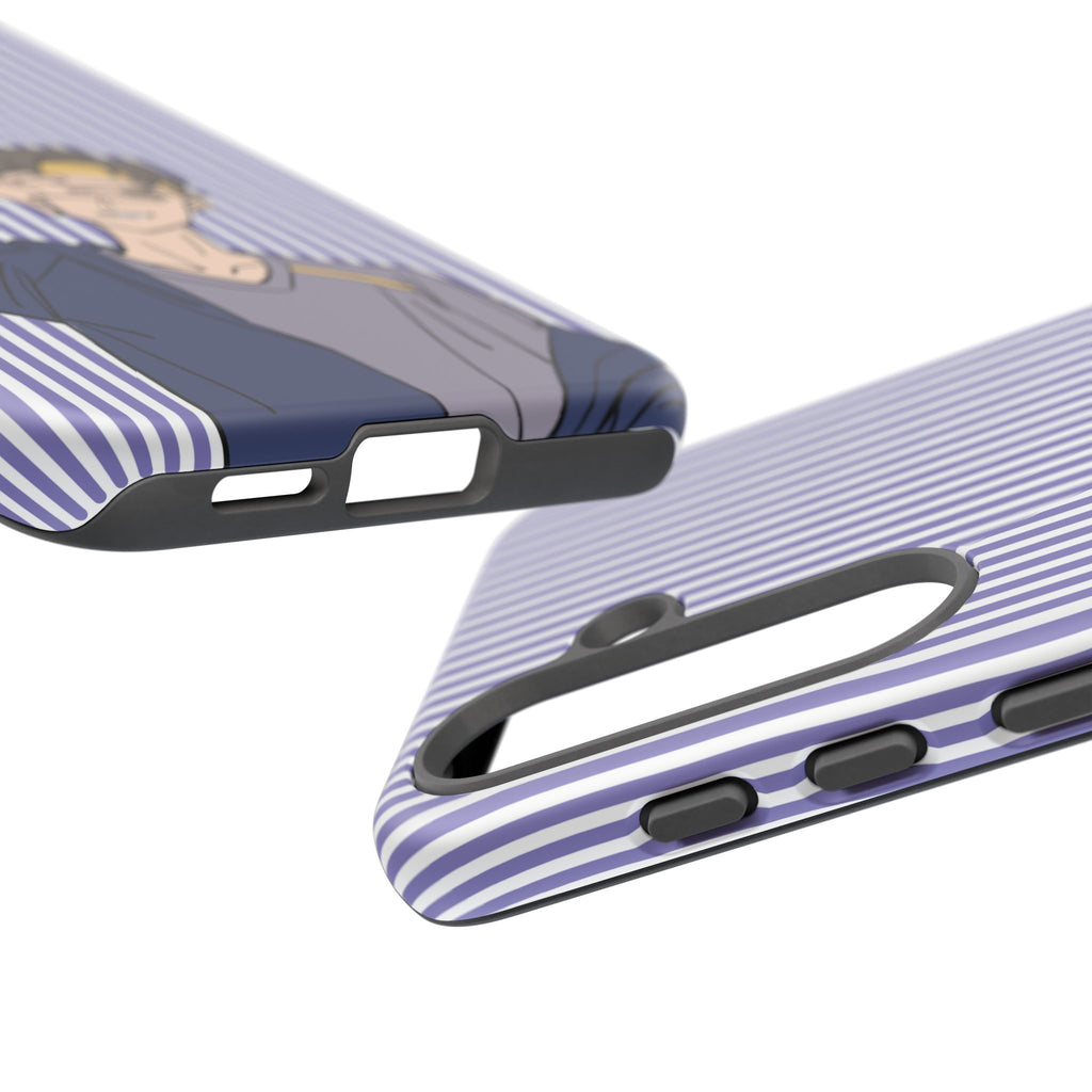 Casual Anime Guy Phone Case | Valentines Day Striped Lines phone case, Purple Stripe Iphone case - Iphone, Samsung and Pixel Mobile cases