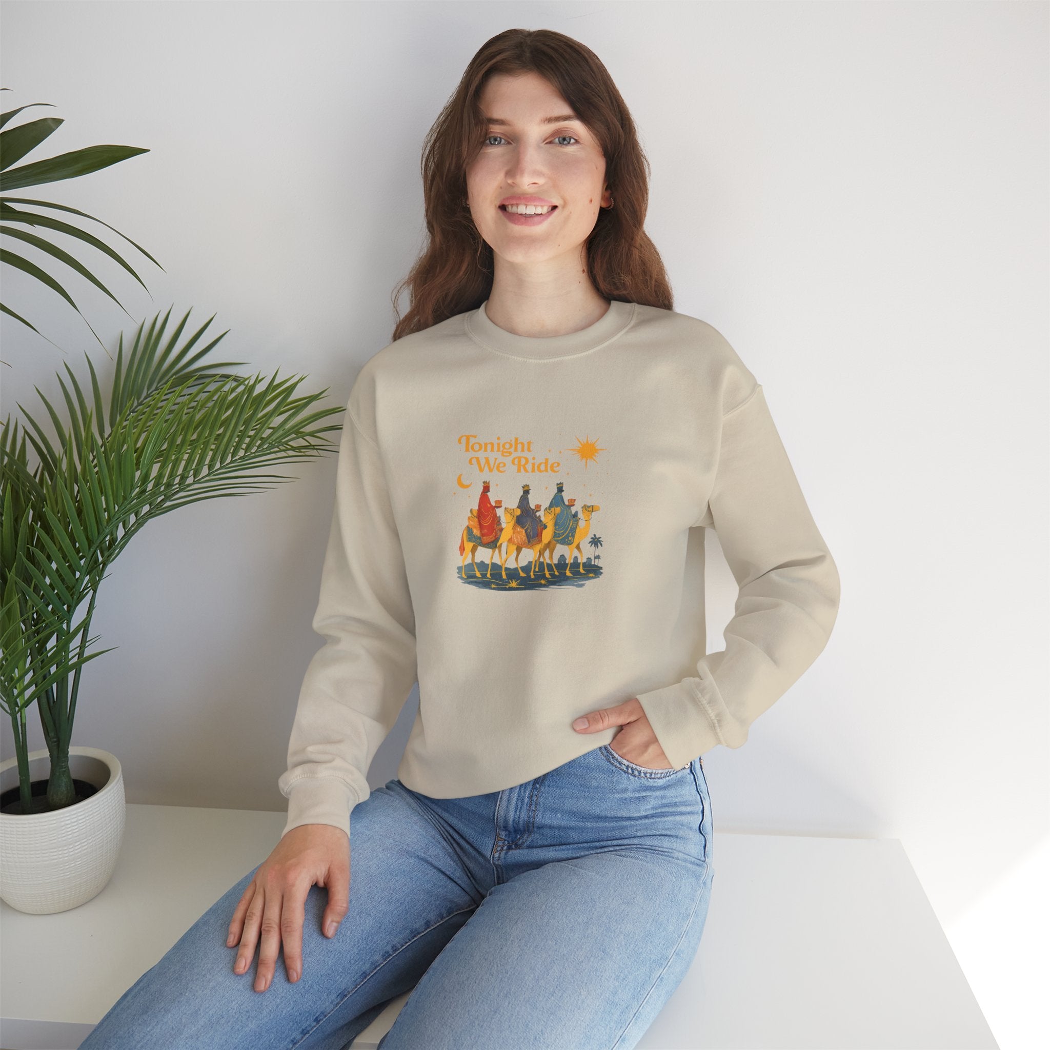 Tonight We Ride Sweatshirt Hoodie, Three Kings Day Wise Men Camel Shirt, Epiphany Nativity Christmas Design, Retro Christian Gift, Unisex Adult Youth