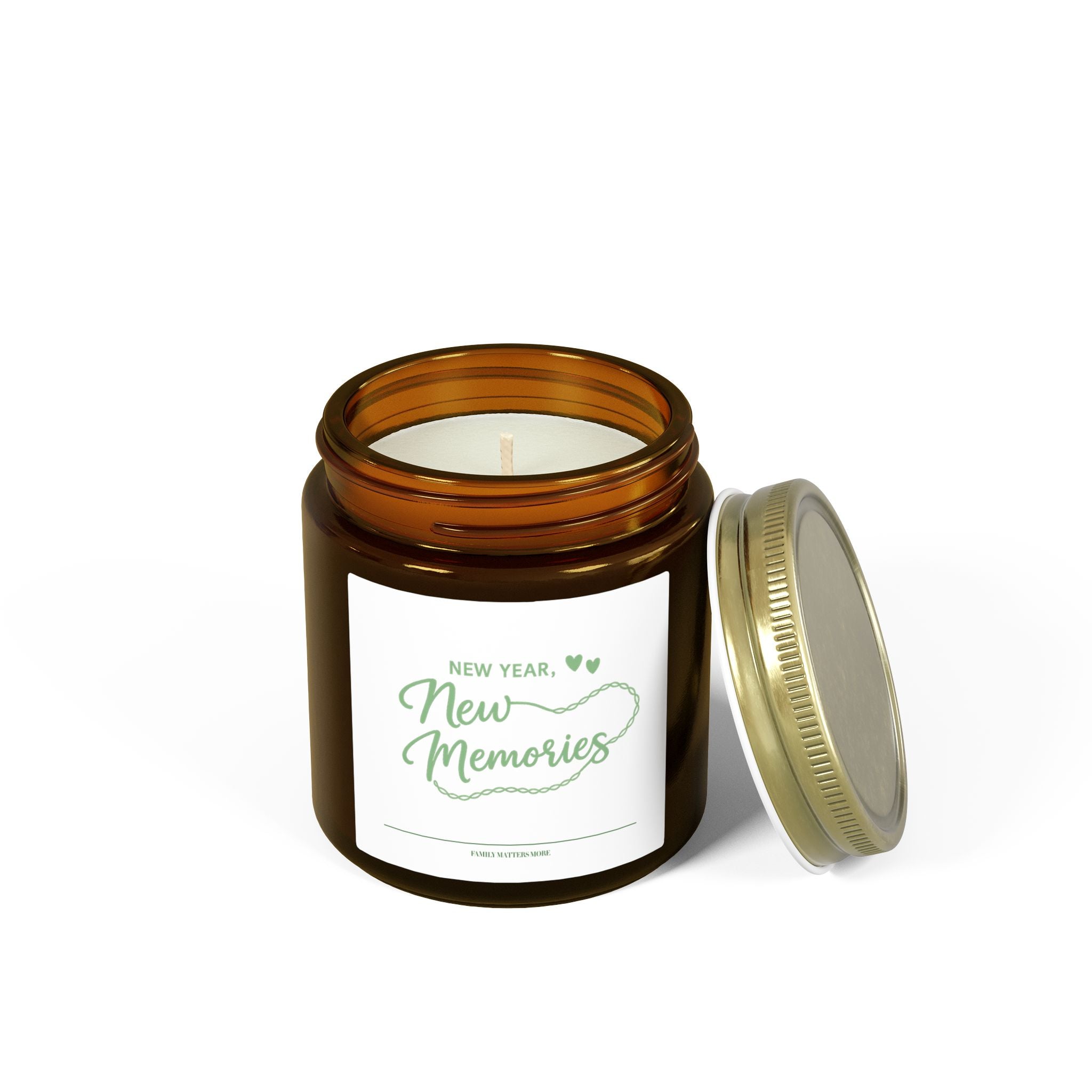 New Year New Memories Candle, Scented Soy Candle 4oz 9oz, New Years Eve Gift, Fresh Start Jar Candle, Holiday Decor