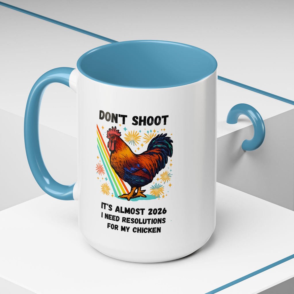 Dont Shoot 2026 Resolutions Mug, Funny Rooster Gamer Mug, Arc Raiders Inspired 11/15oz Coffee Mug, Gift for Brother