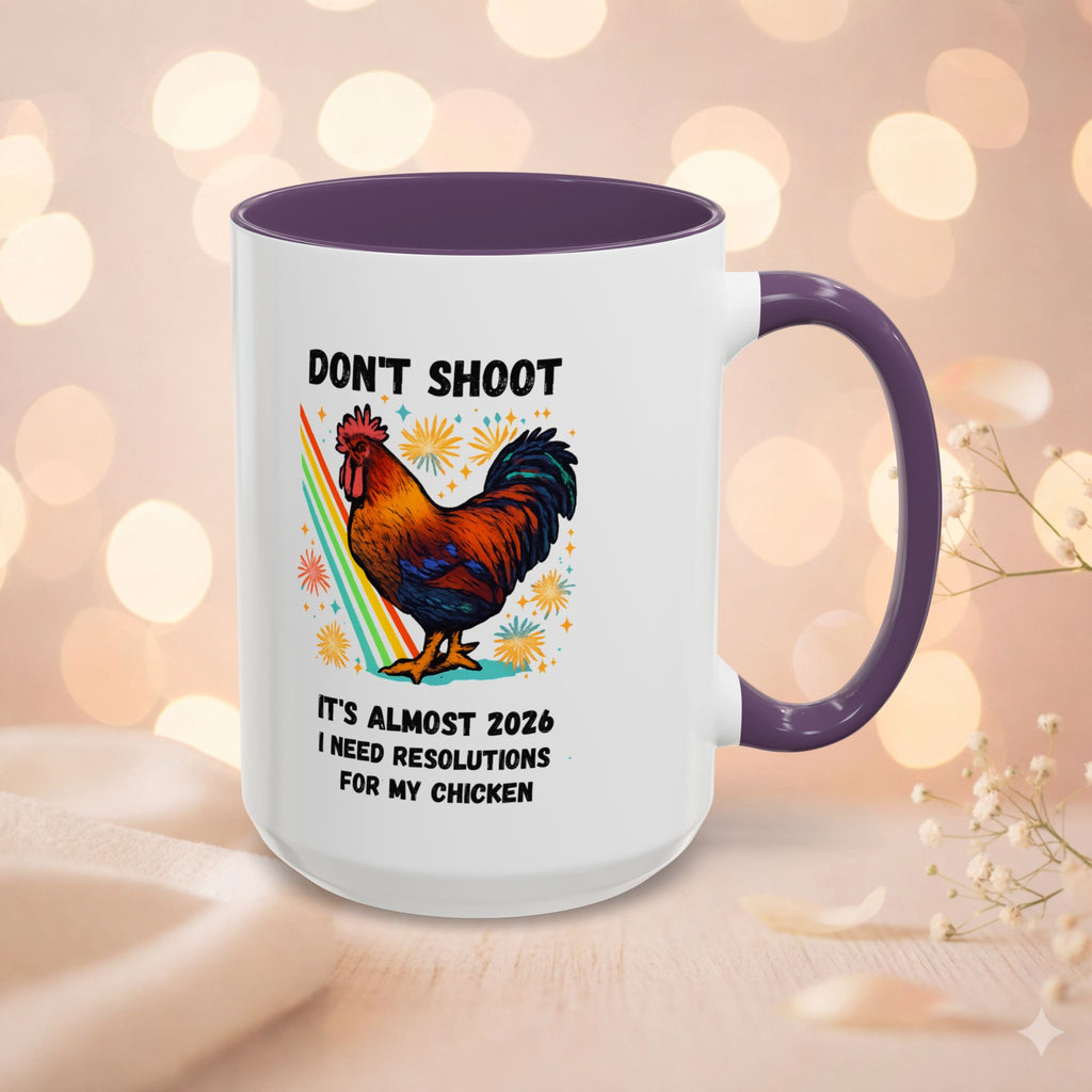 Dont Shoot 2026 Resolutions Mug, Funny Rooster Gamer Mug, Arc Raiders Inspired 11/15oz Coffee Mug, Gift for Brother