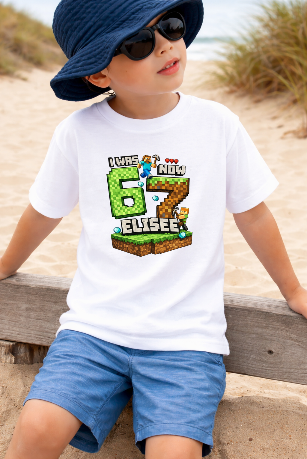 I Was 6 Now I’m 7 Shirt, Six Seven Game Kids Shirt, Funny 67 Meme Birthday Tee, Pixel Gamer 7th Birthday Shirt, Funny Gamer Kid Shirt