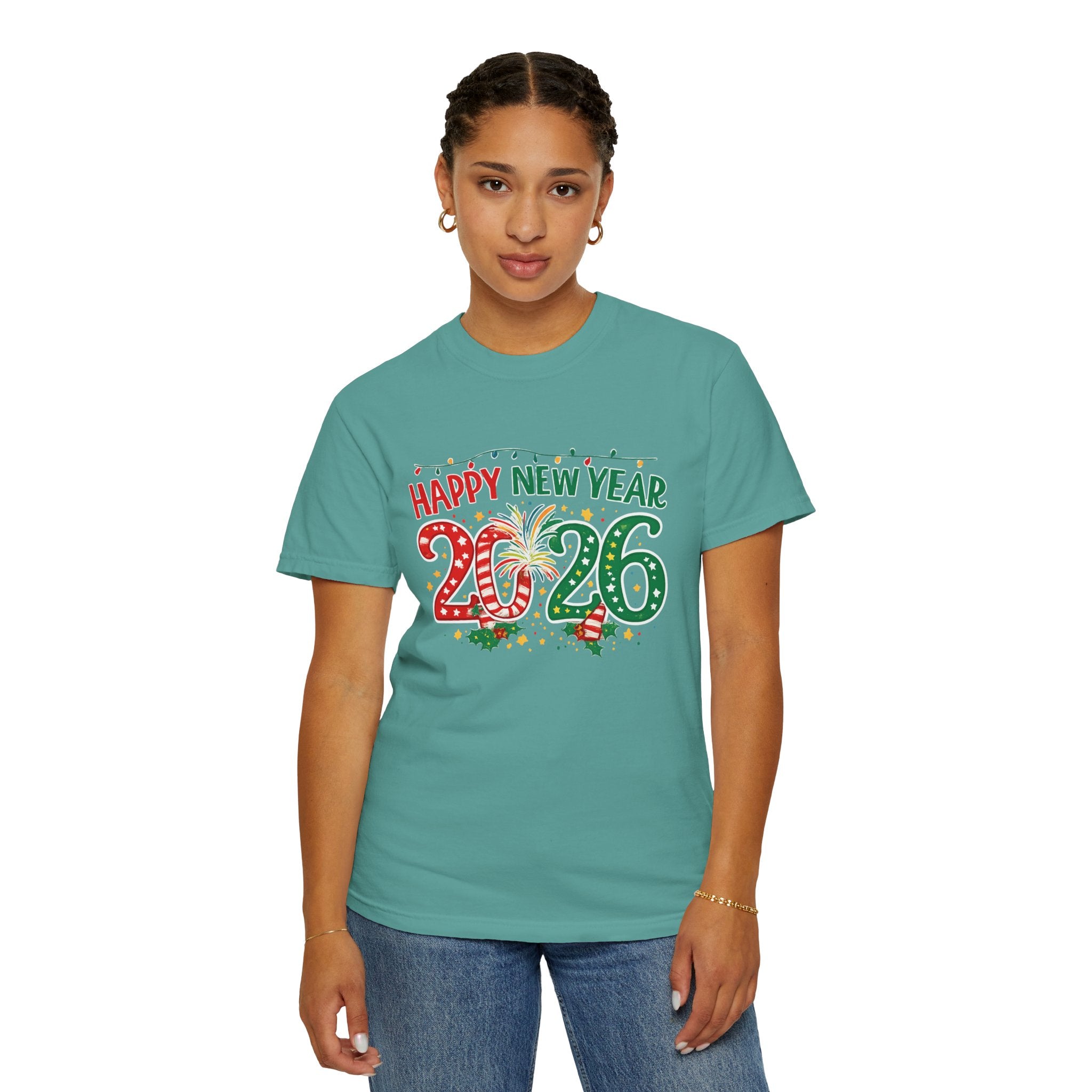 Happy New Year 2026 Family Shirts, Christmas Theme Matching Tees, Mom Dad Kids, Holiday NYE Outfit, Unisex