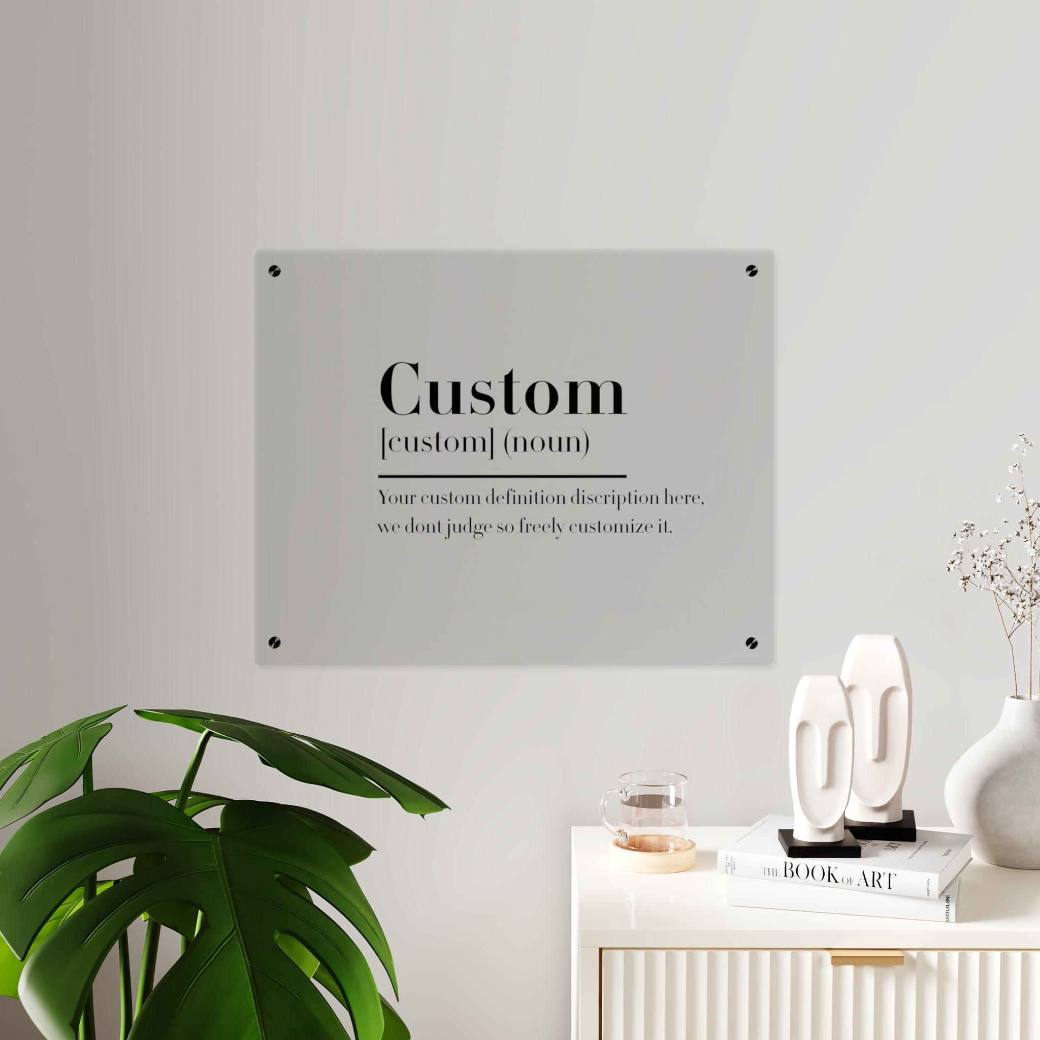 Custom Quote Definition Acrylic Wall Art Panel | Personalizable Quote Definition Acrylic Wall Art, Cutsom qoutation wall art hanging panel