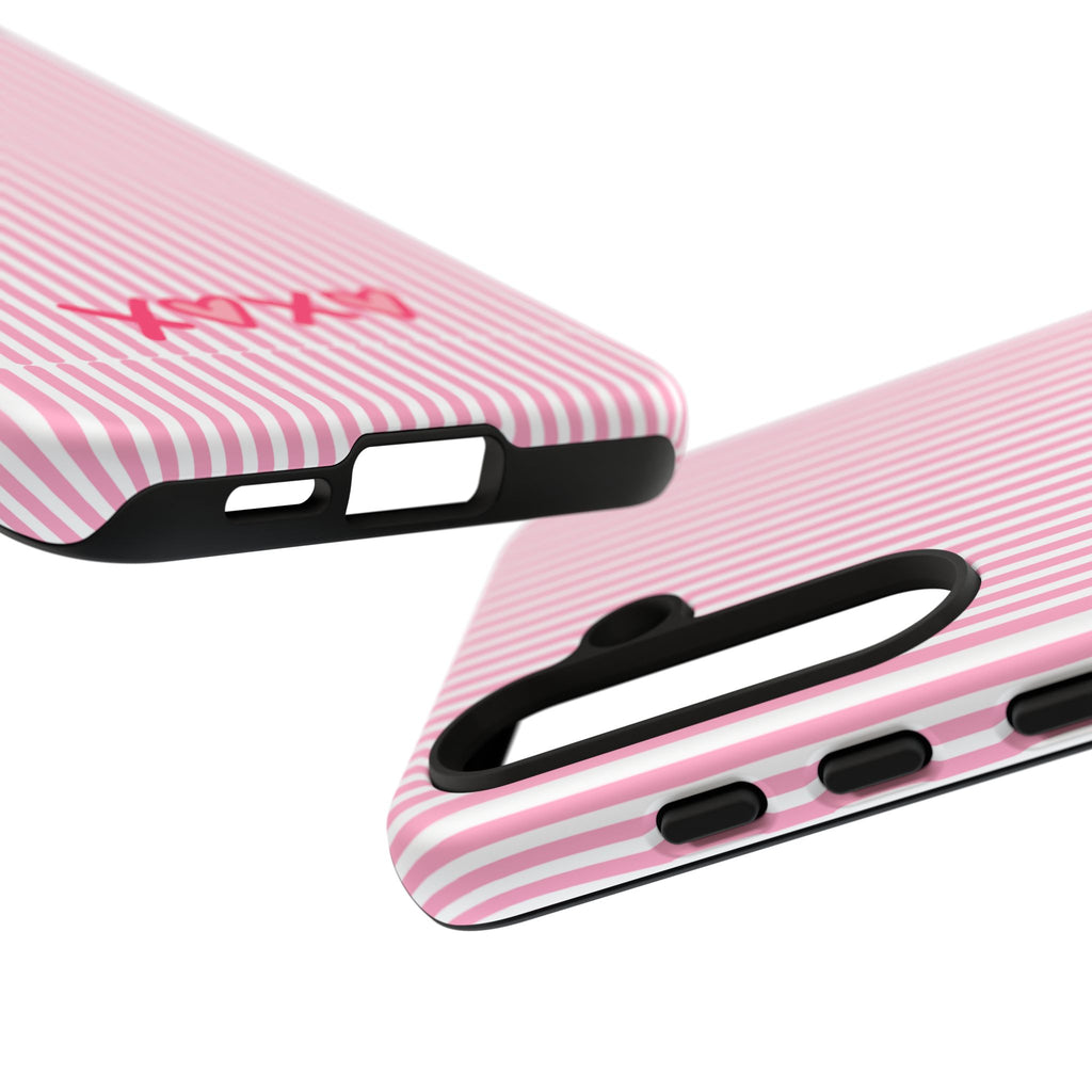 Galentines Day Pink Striped Lines phone case, Pink Stripe Iphone case | Tough Cases - Iphone, Samsung and Pixel Mobile cases