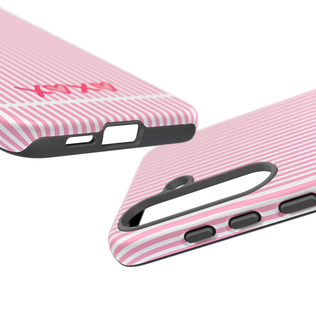 Galentines Day Pink Striped Lines phone case, Pink Stripe Iphone case | Tough Cases - Iphone, Samsung and Pixel Mobile cases