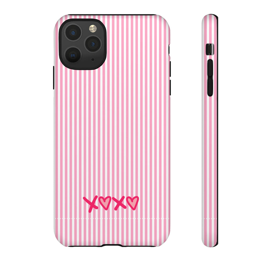 Galentines Day Pink Striped Lines phone case, Pink Stripe Iphone case | Tough Cases - Iphone, Samsung and Pixel Mobile cases