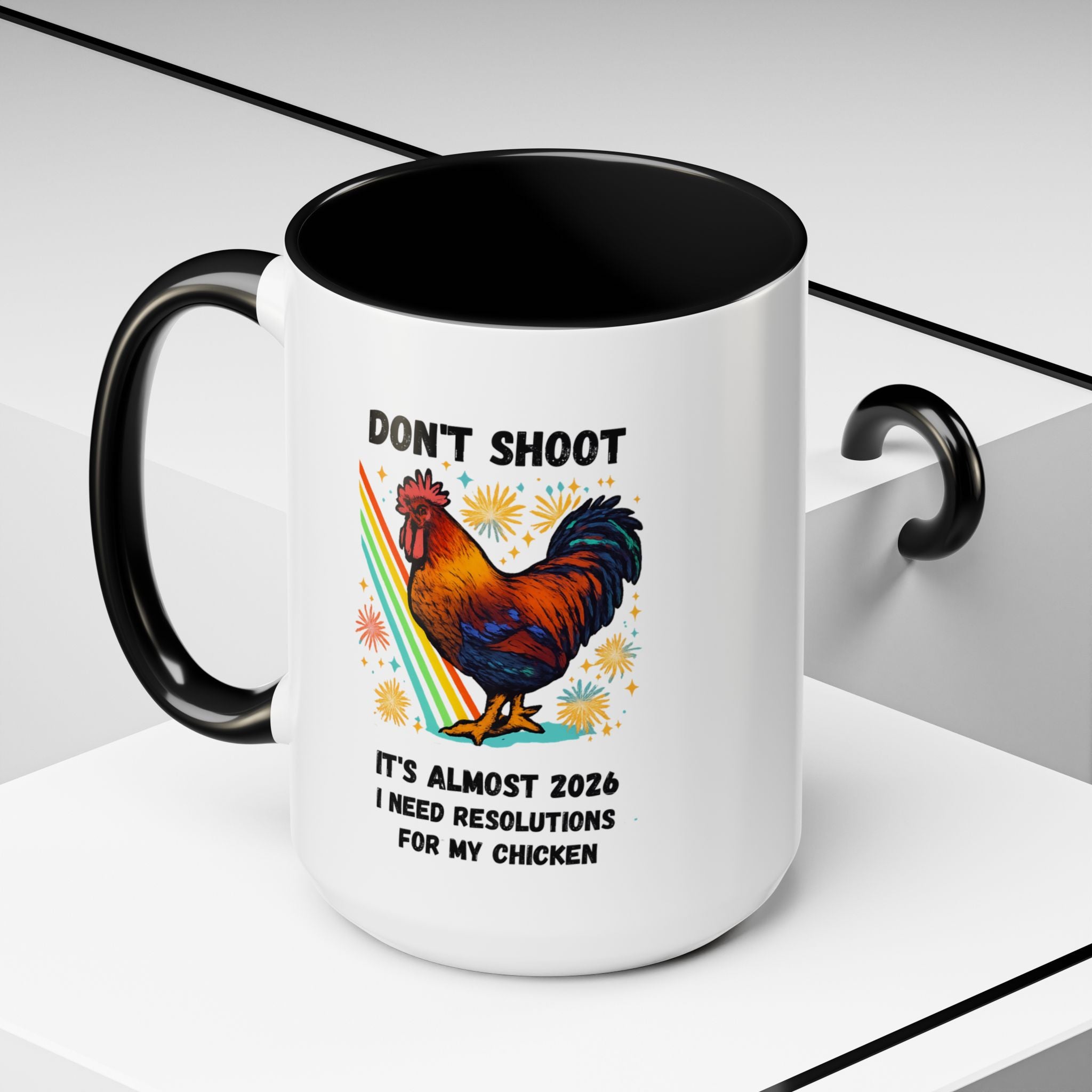 Dont Shoot 2026 Resolutions Mug, Funny Rooster Gamer Mug, Arc Raiders Inspired 11/15oz Coffee Mug, Gift for Brother
