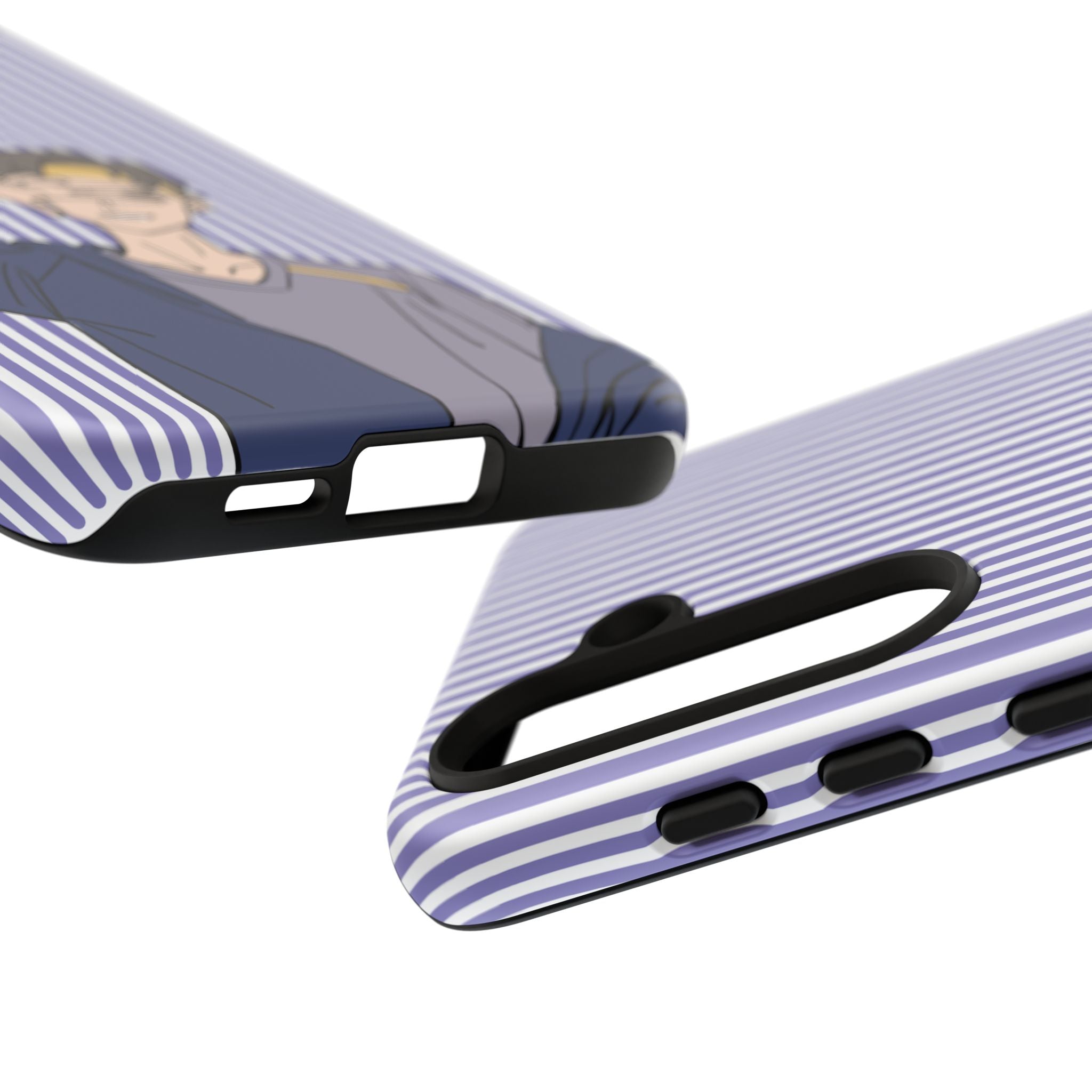 Casual Anime Guy Phone Case | Valentines Day Striped Lines phone case, Purple Stripe Iphone case - Iphone, Samsung and Pixel Mobile cases