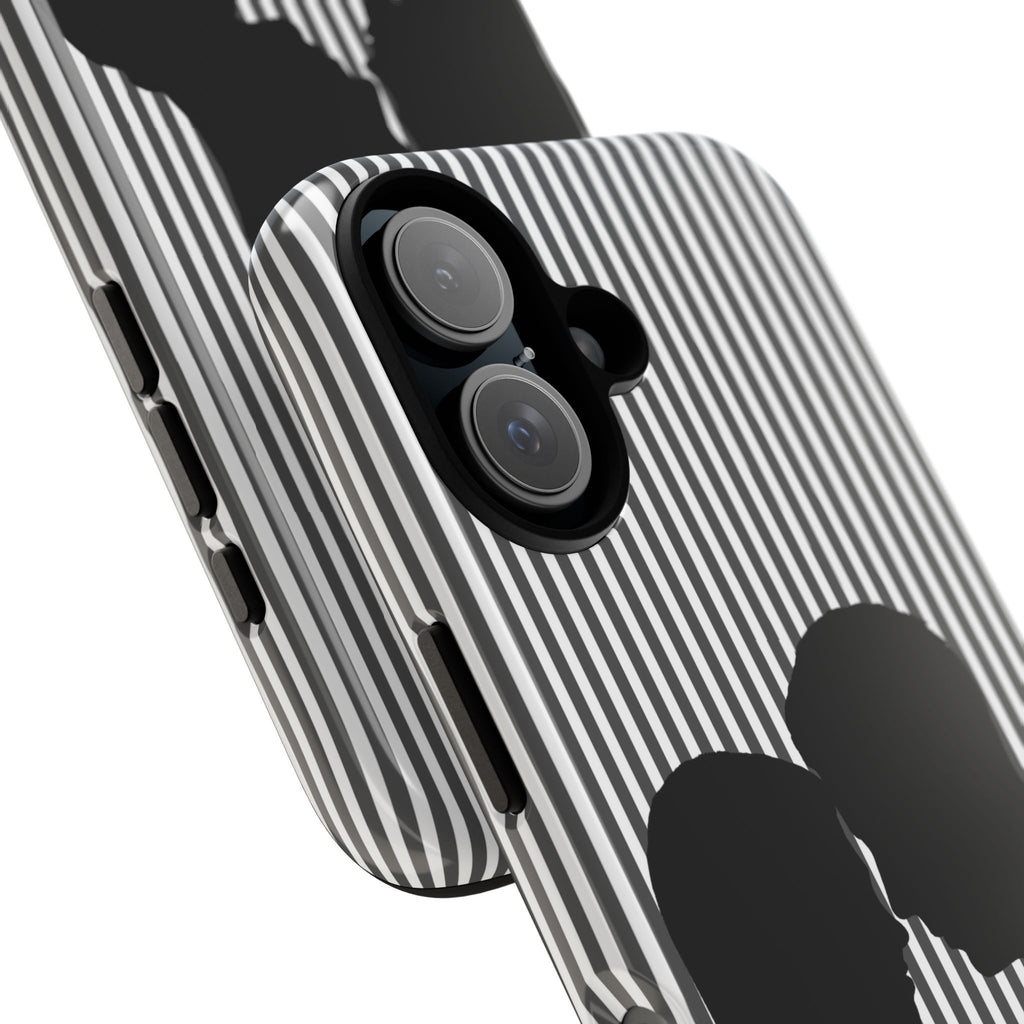 Silhouette Couple Phone Case | Galentines Day Striped Black and white phone case, Stripe Iphone case - Iphone, Samsung and Pixel Mobile case