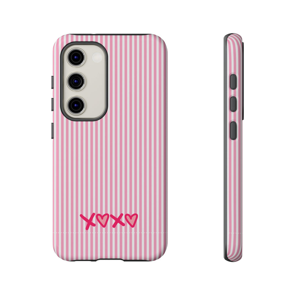 Galentines Day Pink Striped Lines phone case, Pink Stripe Iphone case | Tough Cases - Iphone, Samsung and Pixel Mobile cases