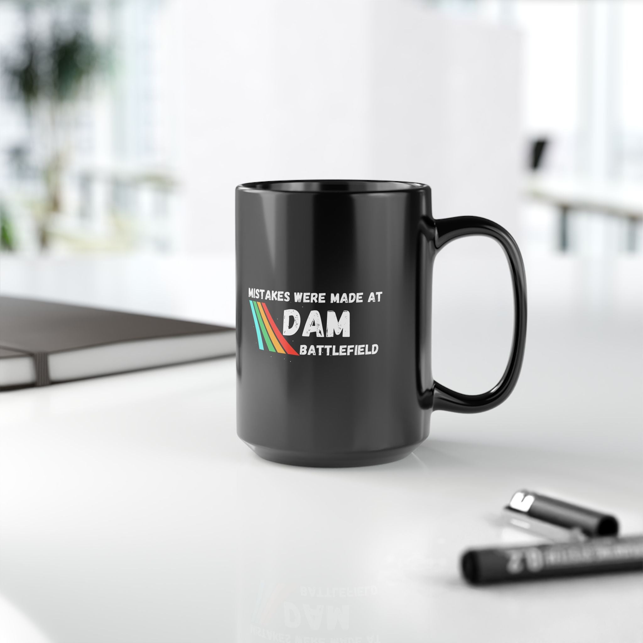 Arc Raider Inspired Mug, Mistakes Were Made At Dam Battlefield, Funny Gamer Coffee Mug 11oz 15oz, Gift for Brother