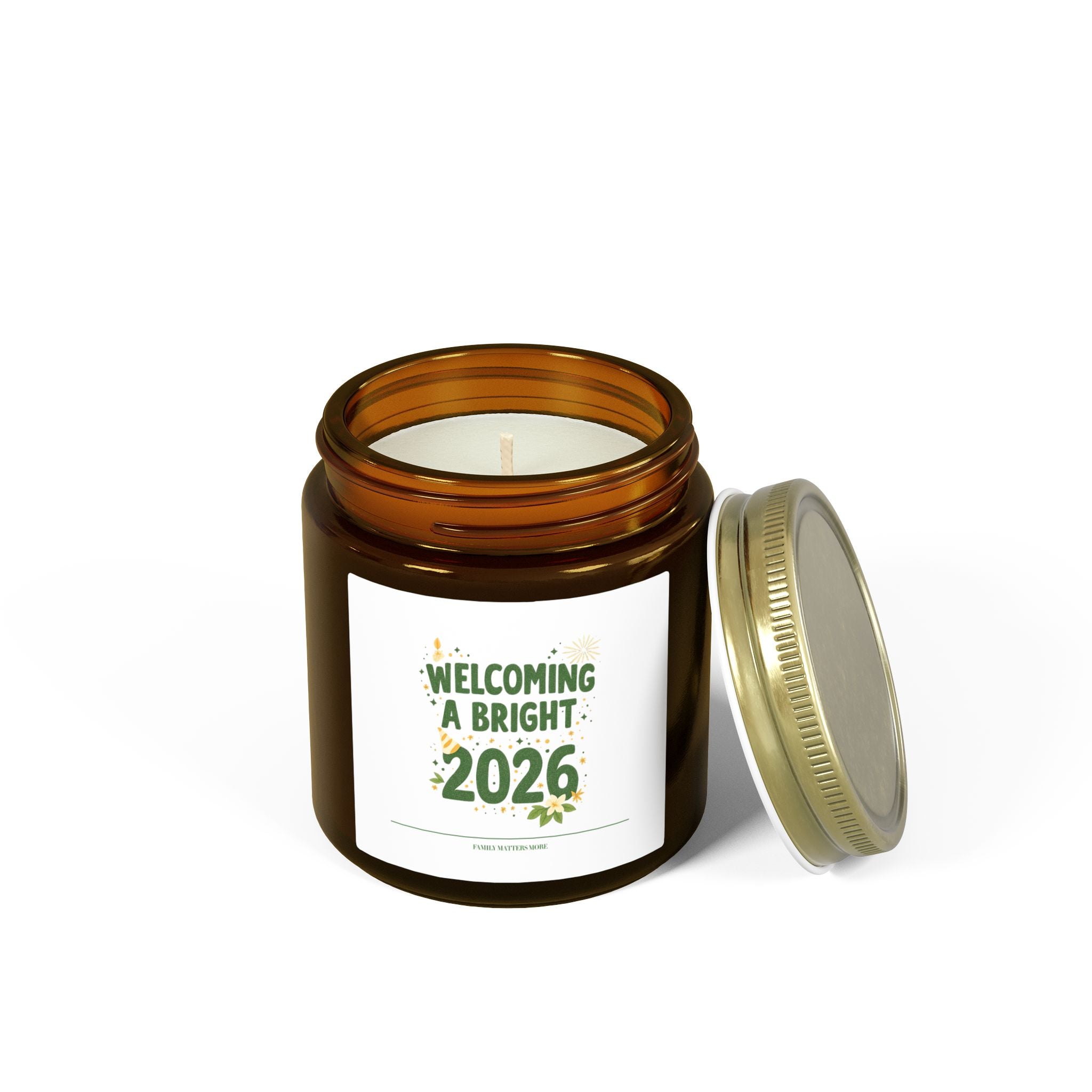 Welcoming a Bright 2026 Candle, Scented Soy Candle 4oz 9oz, Happy New Year Jar Candle, NYE Gift, New Beginnings