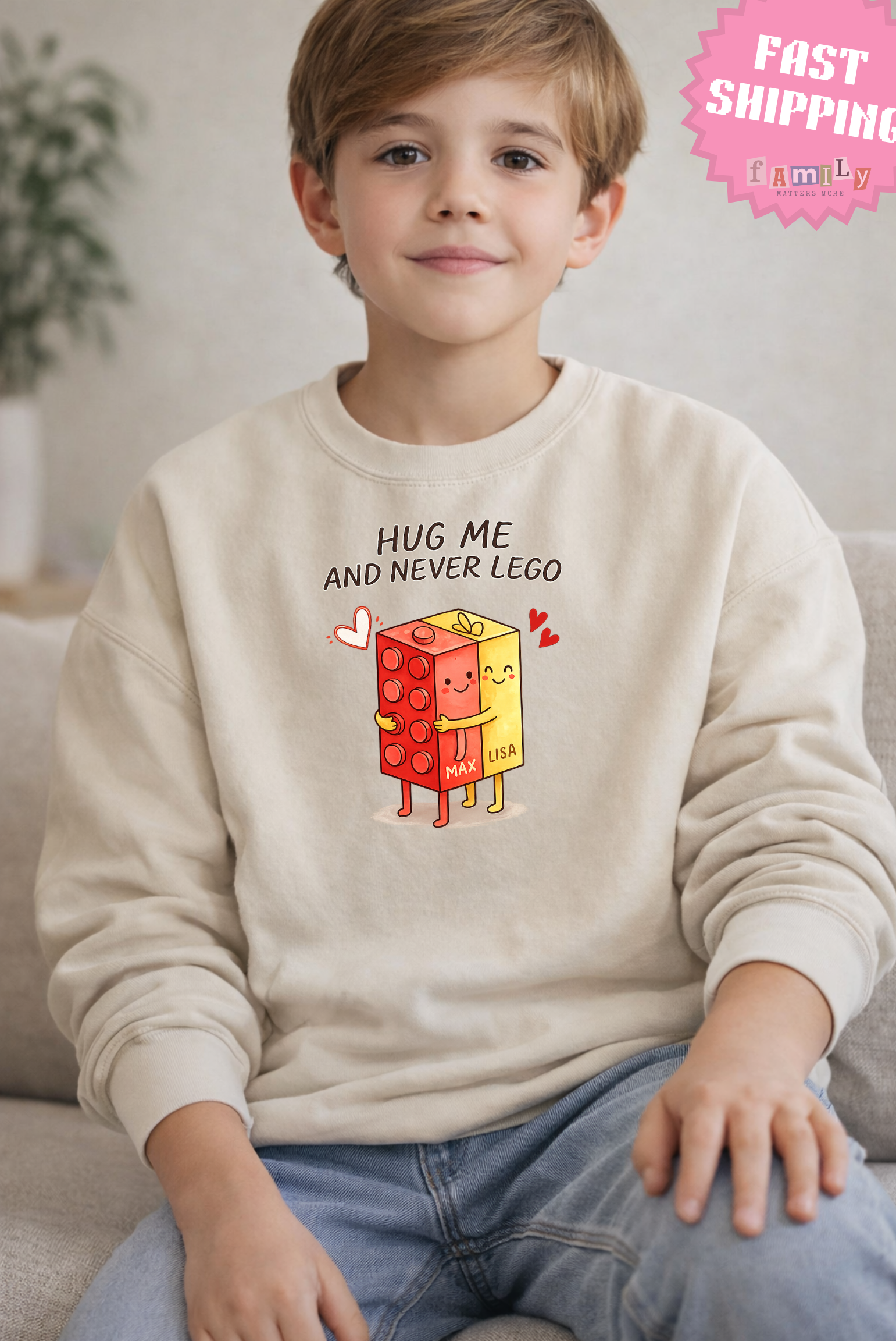 Personalized Valentine's Day Shirt Gifts, Hug Me Cute Lego Tshirt Gift for Boyfriend, for Husband, Galentines Day Couple Gift