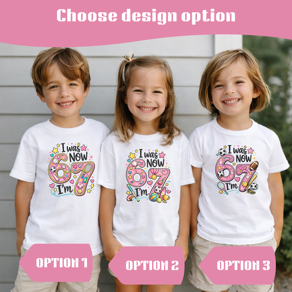 I Was 6 Now I’m 7 Birthday Shirt, Sports 7th Birthday Tee, Youth Kids Sports Party Gift, Custom Age, football shirt, kids shirt, 3 options
