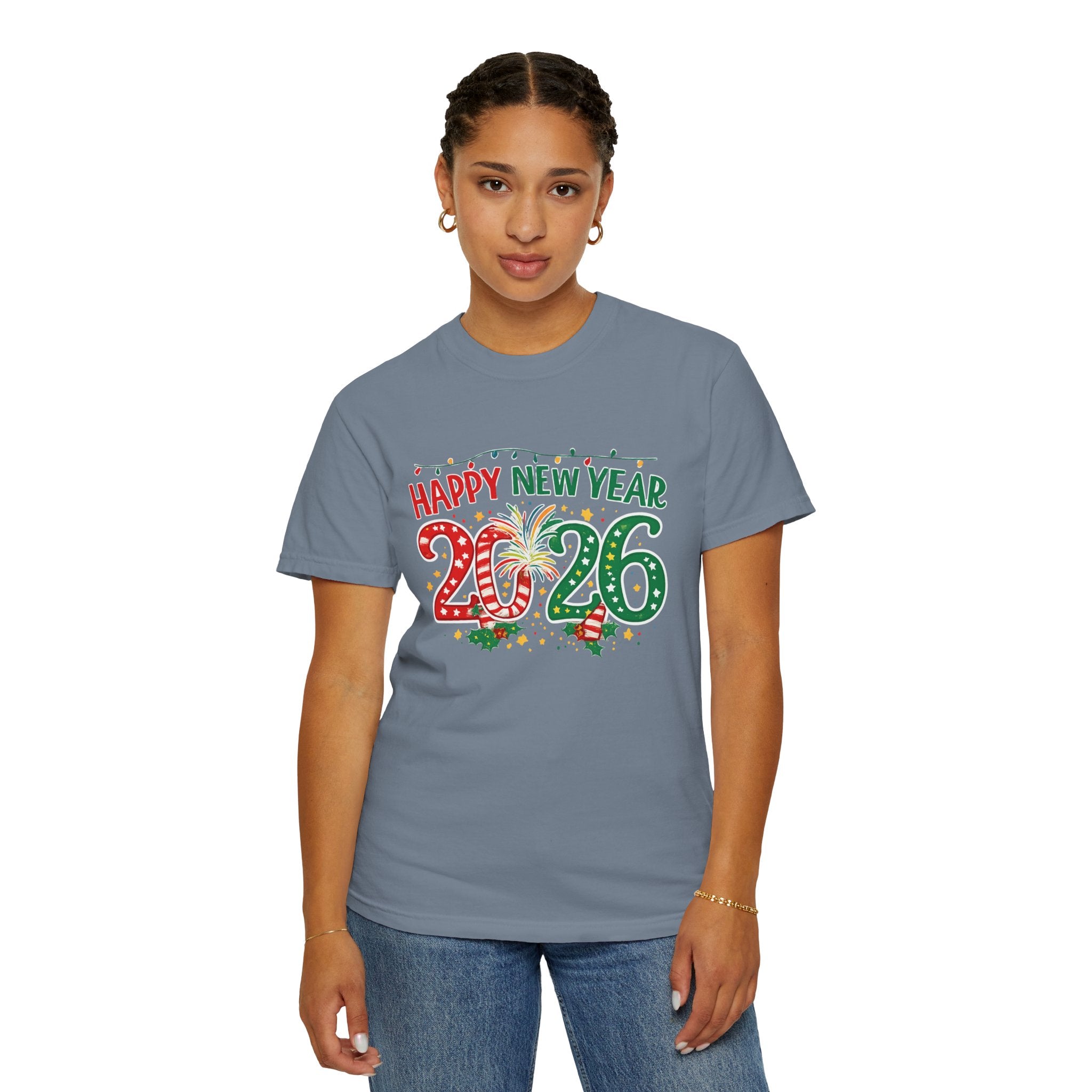 Happy New Year 2026 Family Shirts, Christmas Theme Matching Tees, Mom Dad Kids, Holiday NYE Outfit, Unisex