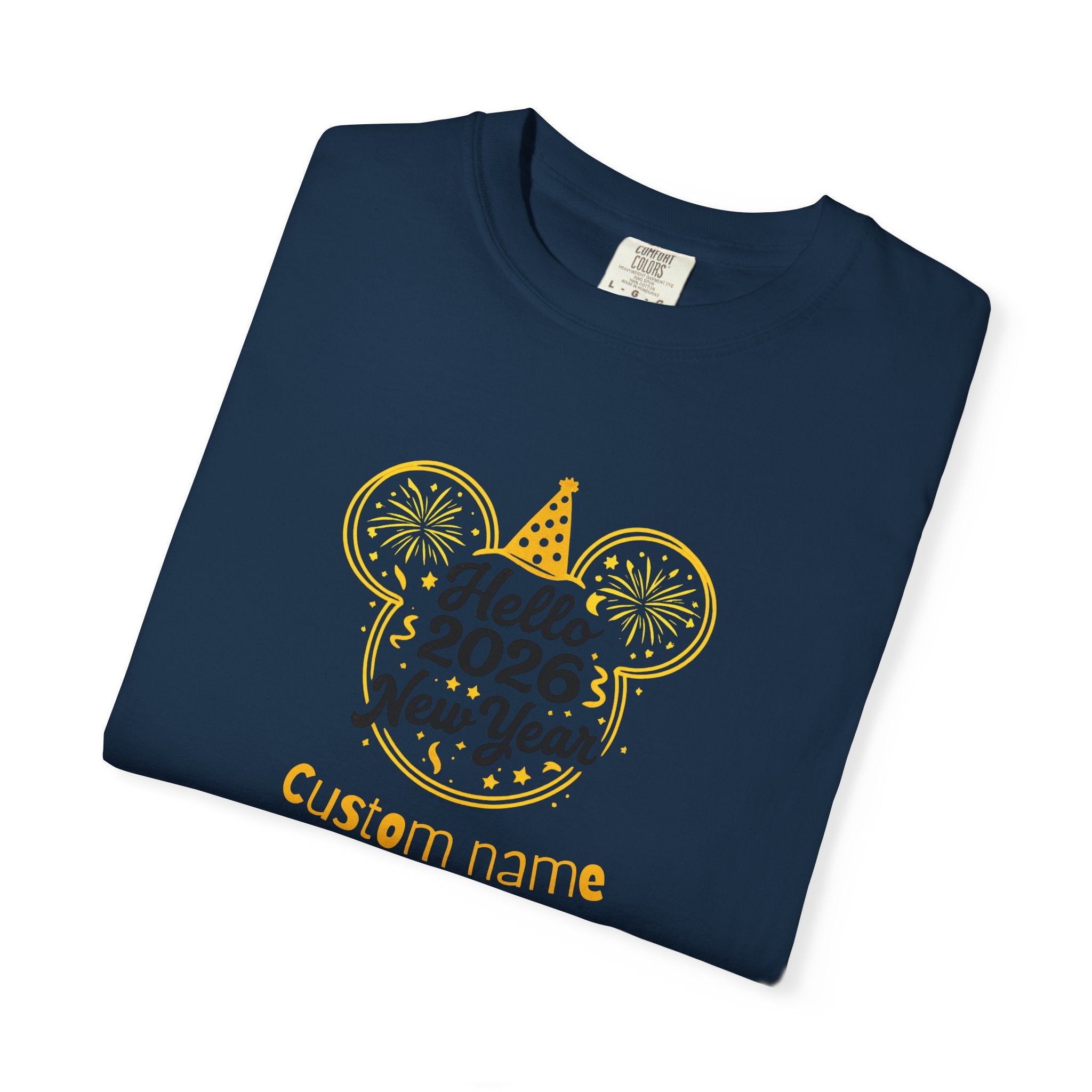 Hello 2026 Mouse Ears Family Shirts, Personalized New Year Matching Tees, Custom Mommy Daddy Sister Brother Baby, Unisex Adult Youth Toddler
