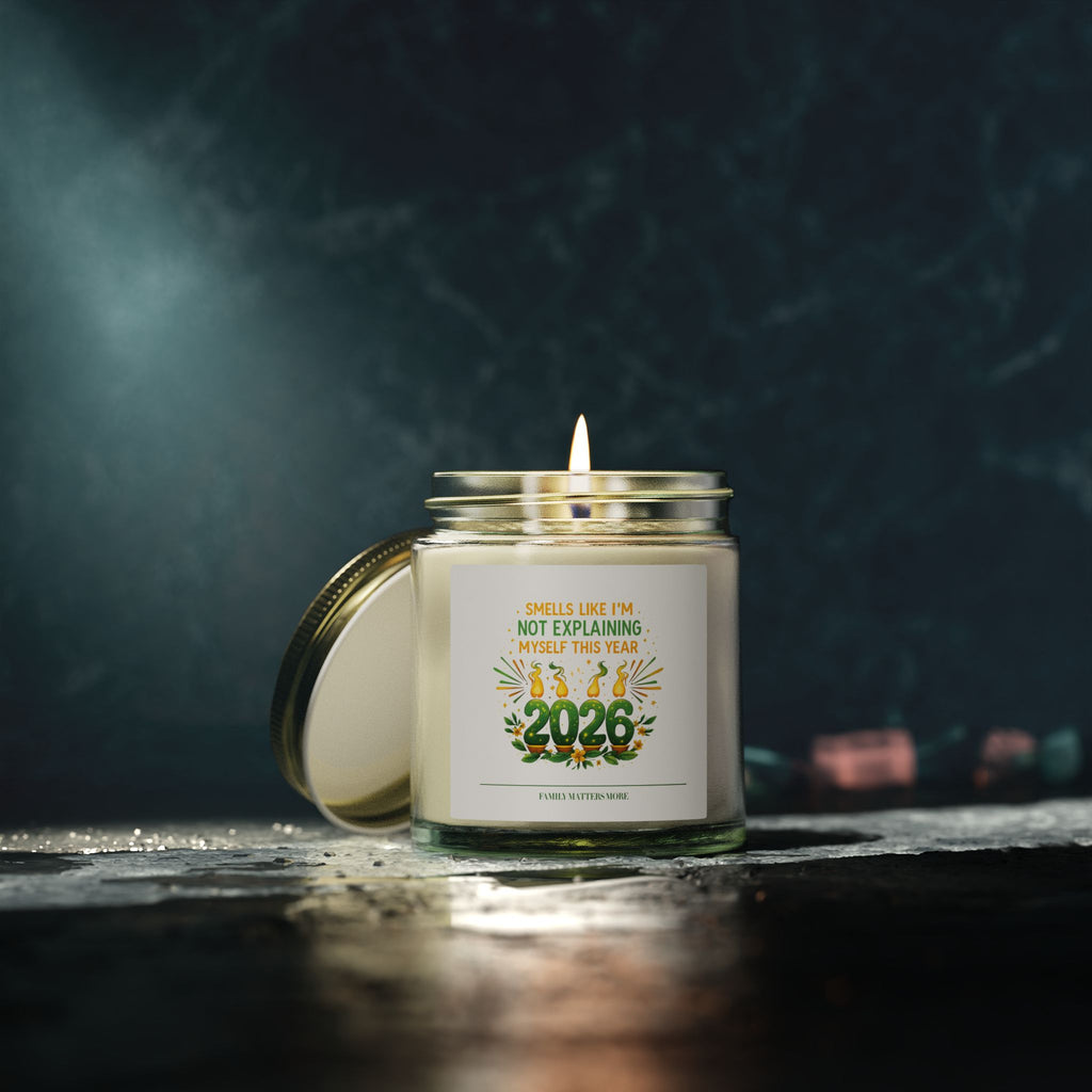 Smells Like Im Not Explaining Myself This Year Candle, Funny 2026 New Year Soy Candle 4oz 9oz, Scented Jar, NYE Gift