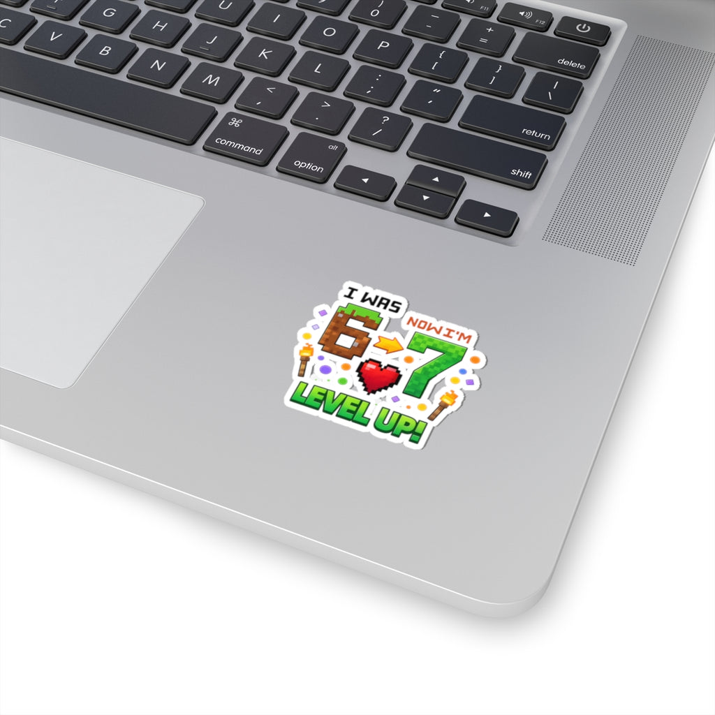 I Was 6 Now Im 7 Gamer Birthday Sticker, 7th Birthday Stickers, Game Party Sticker for Boys, Gaming Birthday, Birthday Gift for brother