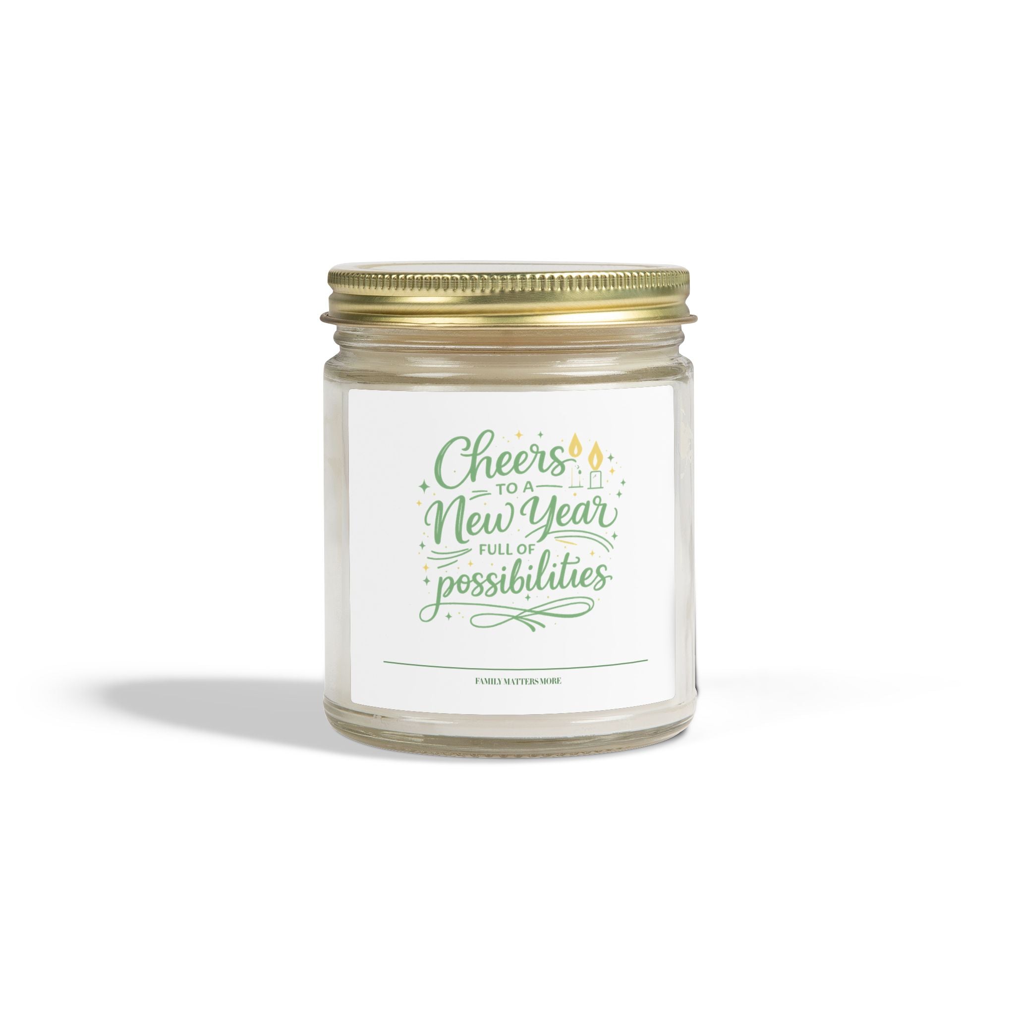 Cheers to a New Year Candle, Full of Possibilities, Scented Soy 4oz 9oz, New Years Eve Gift, Jar Candle