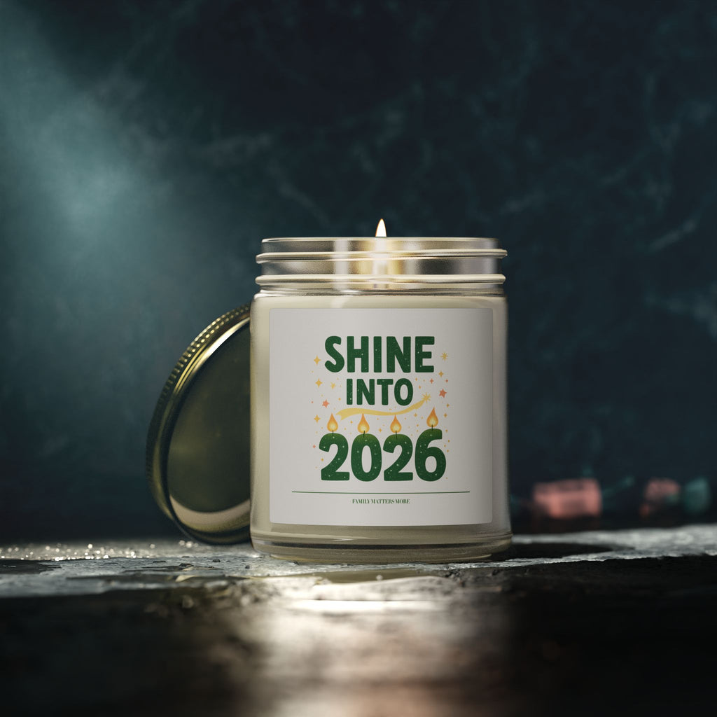 Shine Into 2026 Candle, Scented Soy Jar Candle 4oz 9oz, Hand Poured, Happy New Year Decor, New Years Eve Candle