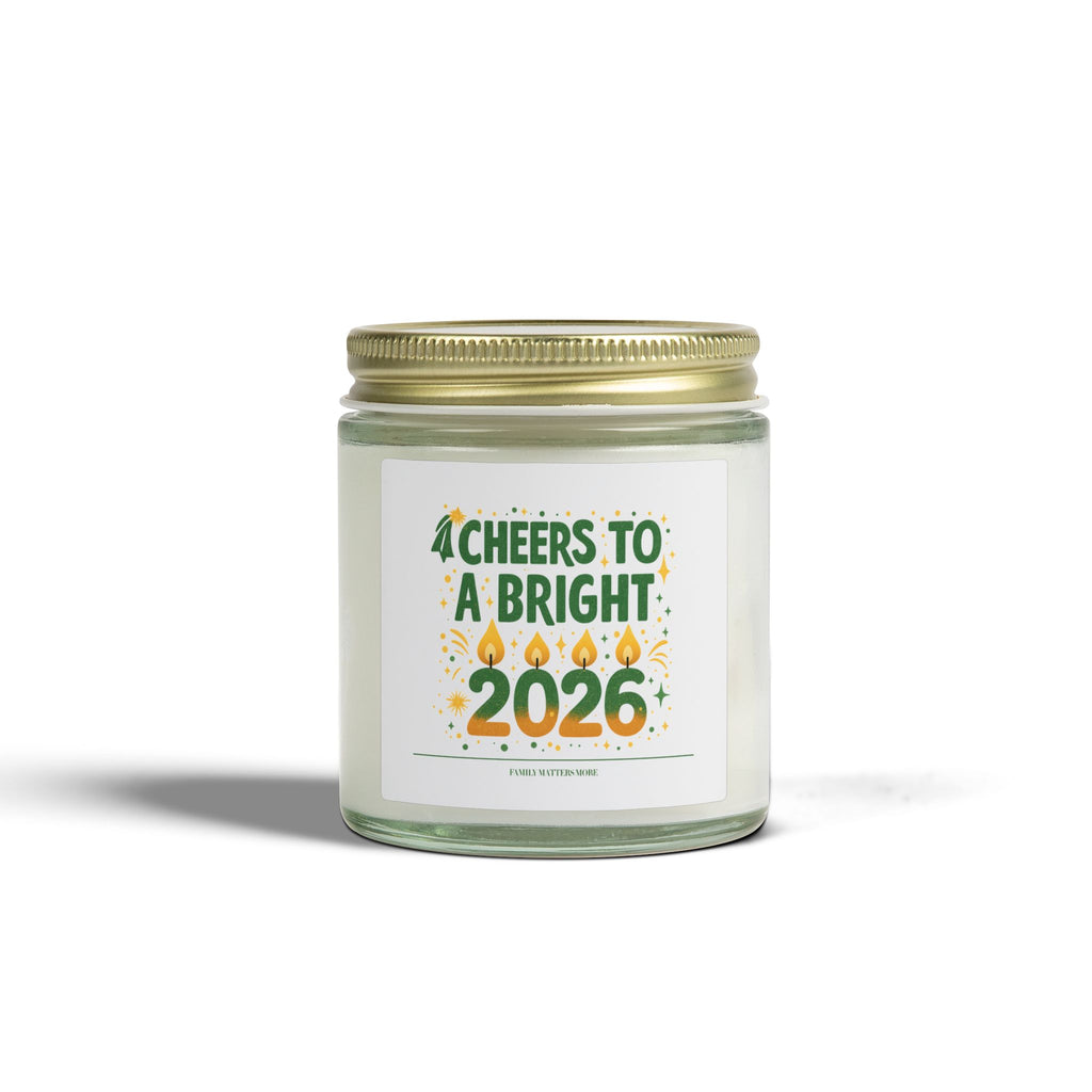 Cheers to a Bright 2026 Candle, Scented Soy Candle 4oz 9oz, Happy New Year Jar Candle, New Years Eve Gift