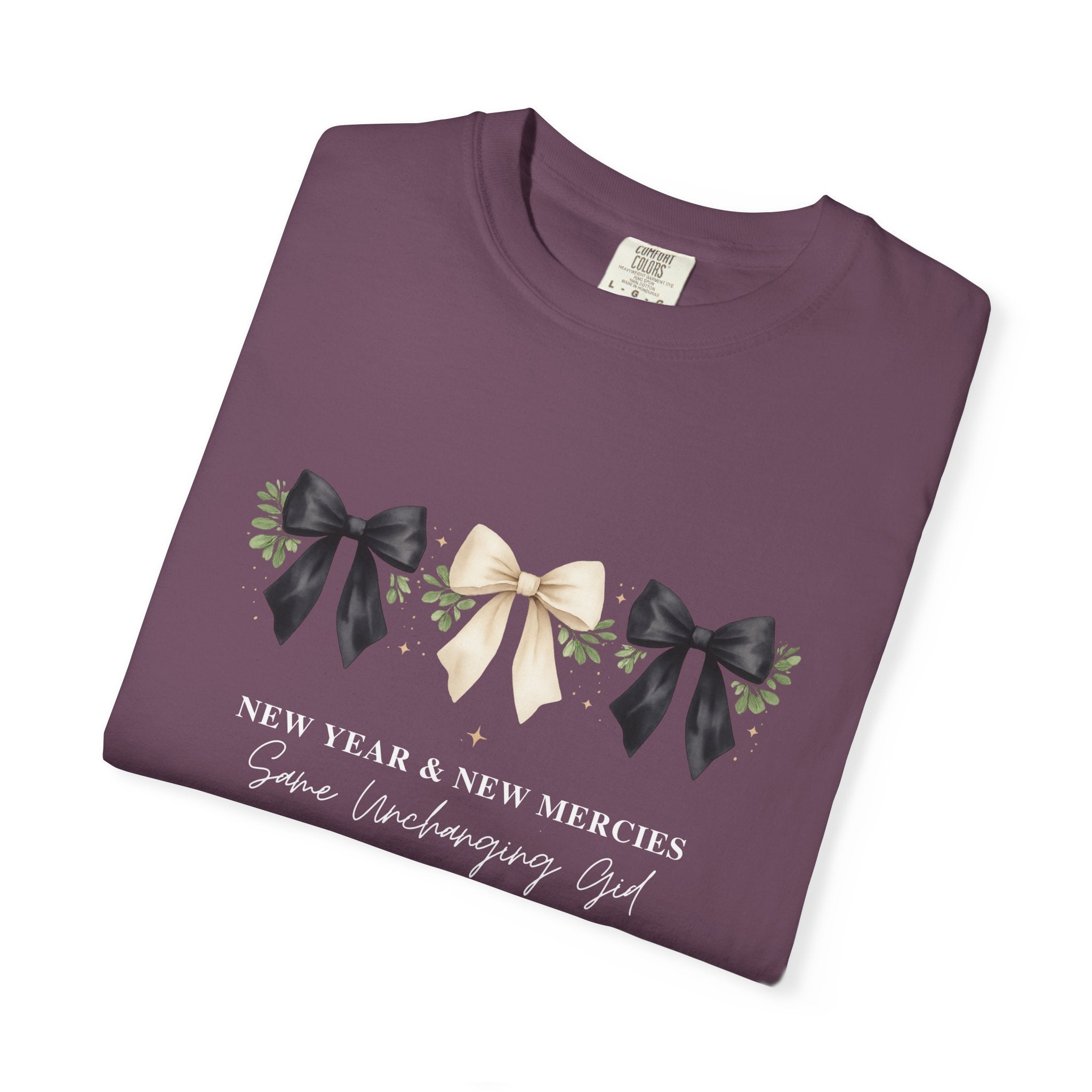 New Year & New Mercies Shirt, Same Unchanging God, Family Matching Comfort Colors 1717 Tee, Christian New Year Gift, Unisex Adult Youth