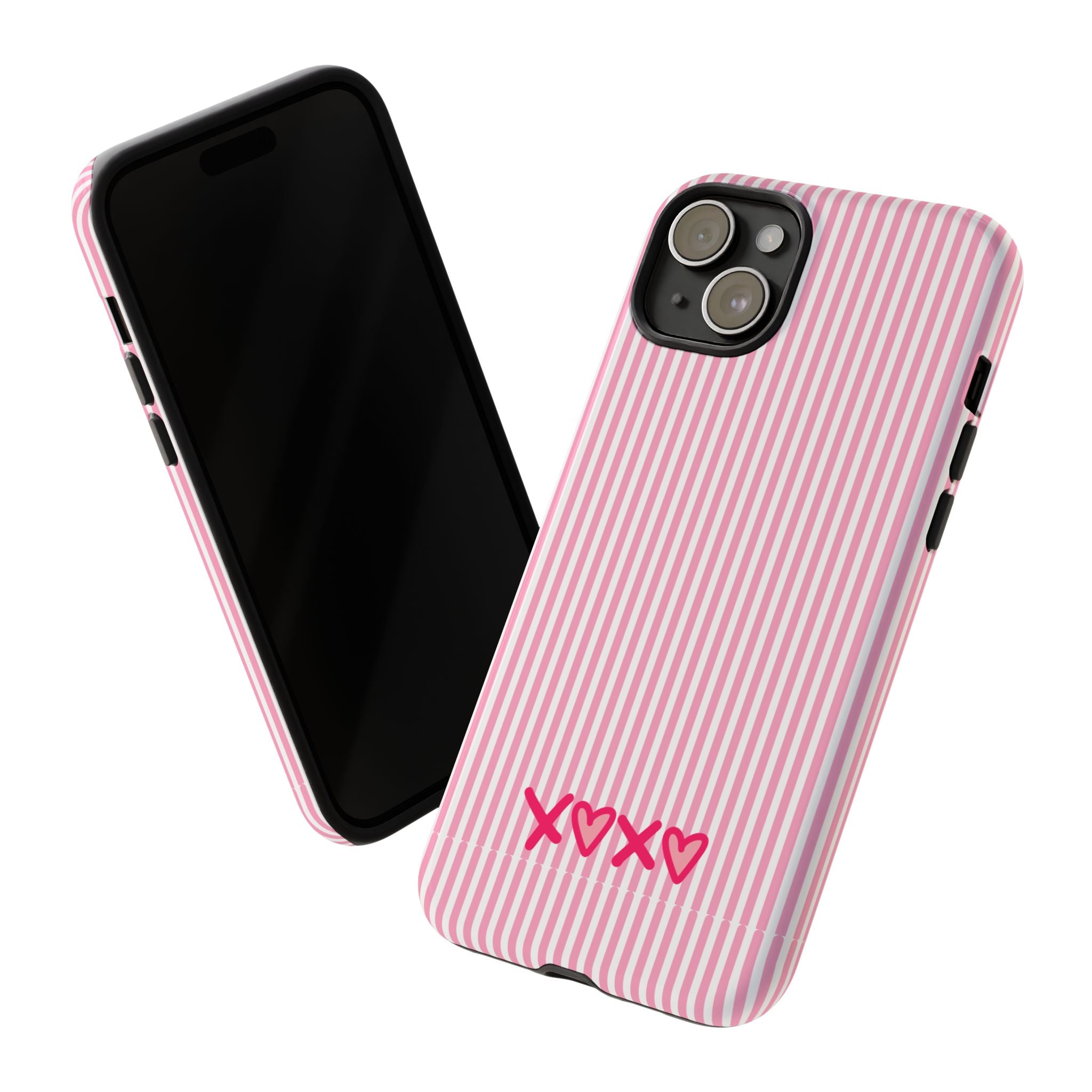 Galentines Day Pink Striped Lines phone case, Pink Stripe Iphone case | Tough Cases - Iphone, Samsung and Pixel Mobile cases
