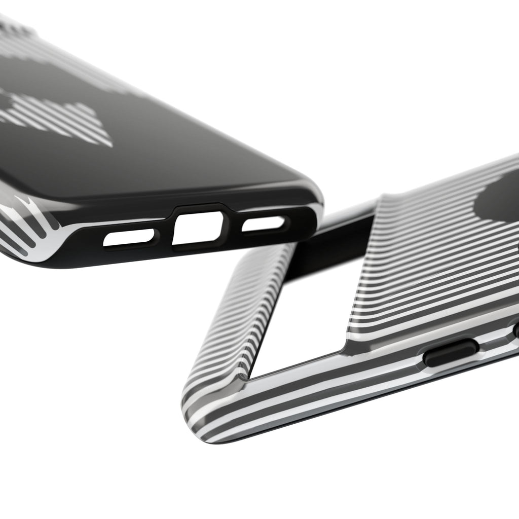 Silhouette Couple Phone Case | Galentines Day Striped Black and white phone case, Stripe Iphone case - Iphone, Samsung and Pixel Mobile case